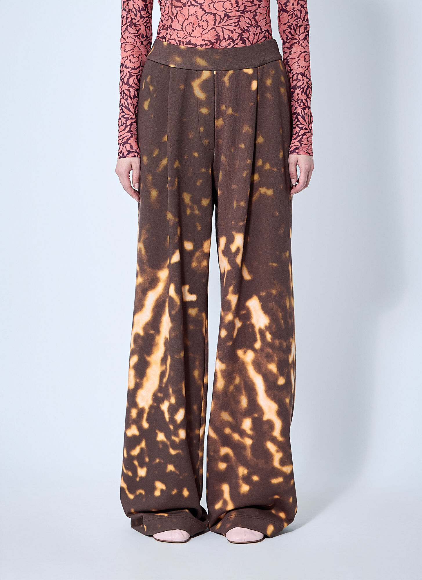 Dries Van Noten Tie-dye Track Pants - Woman Pants Brown M　ドリス ヴァン ノッテン タイダイ トラック パンツ - ウーマン パンツ ブラウン M Dries