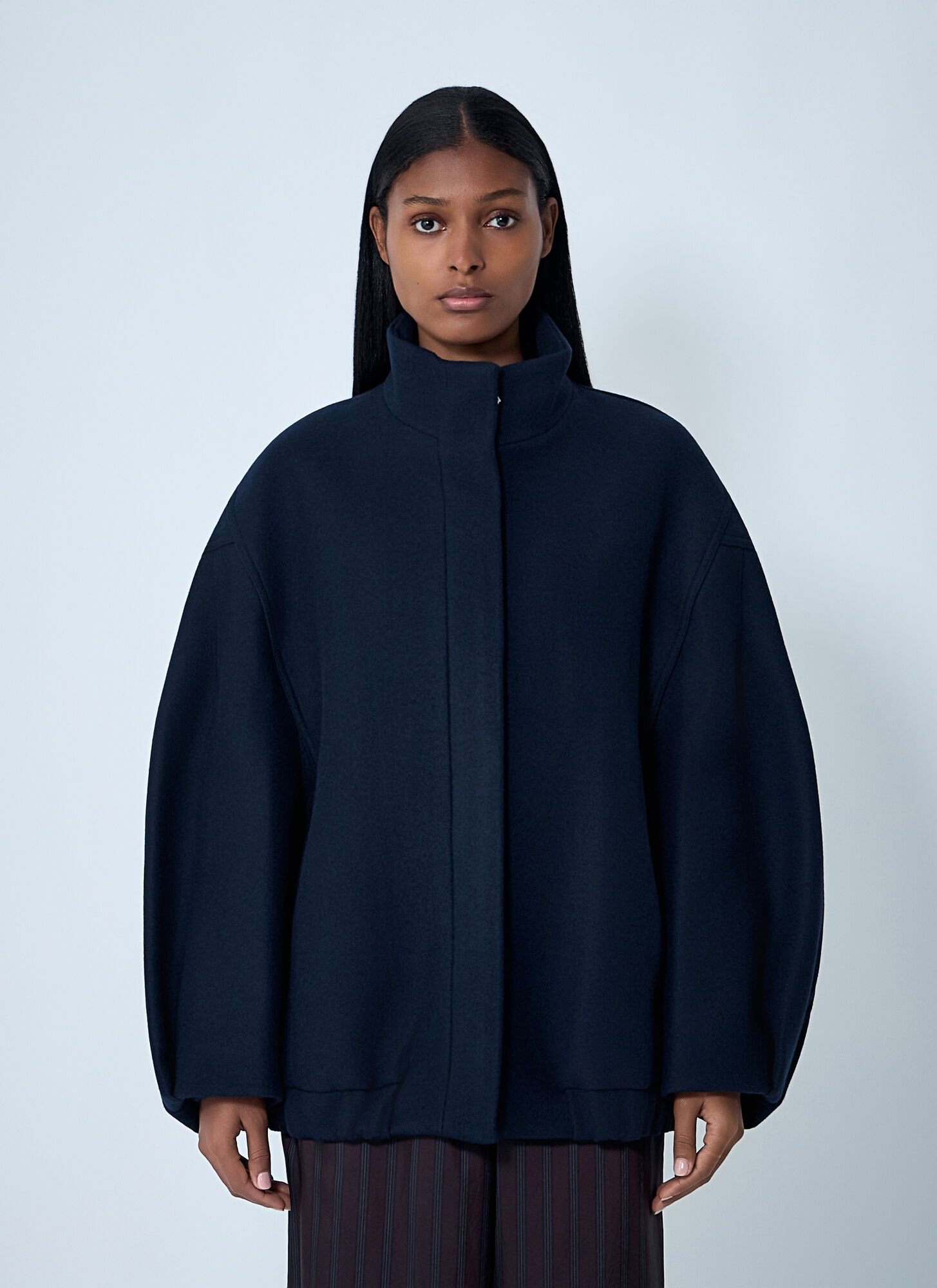 Dries Van Noten Voles Wool Jacket In Blue