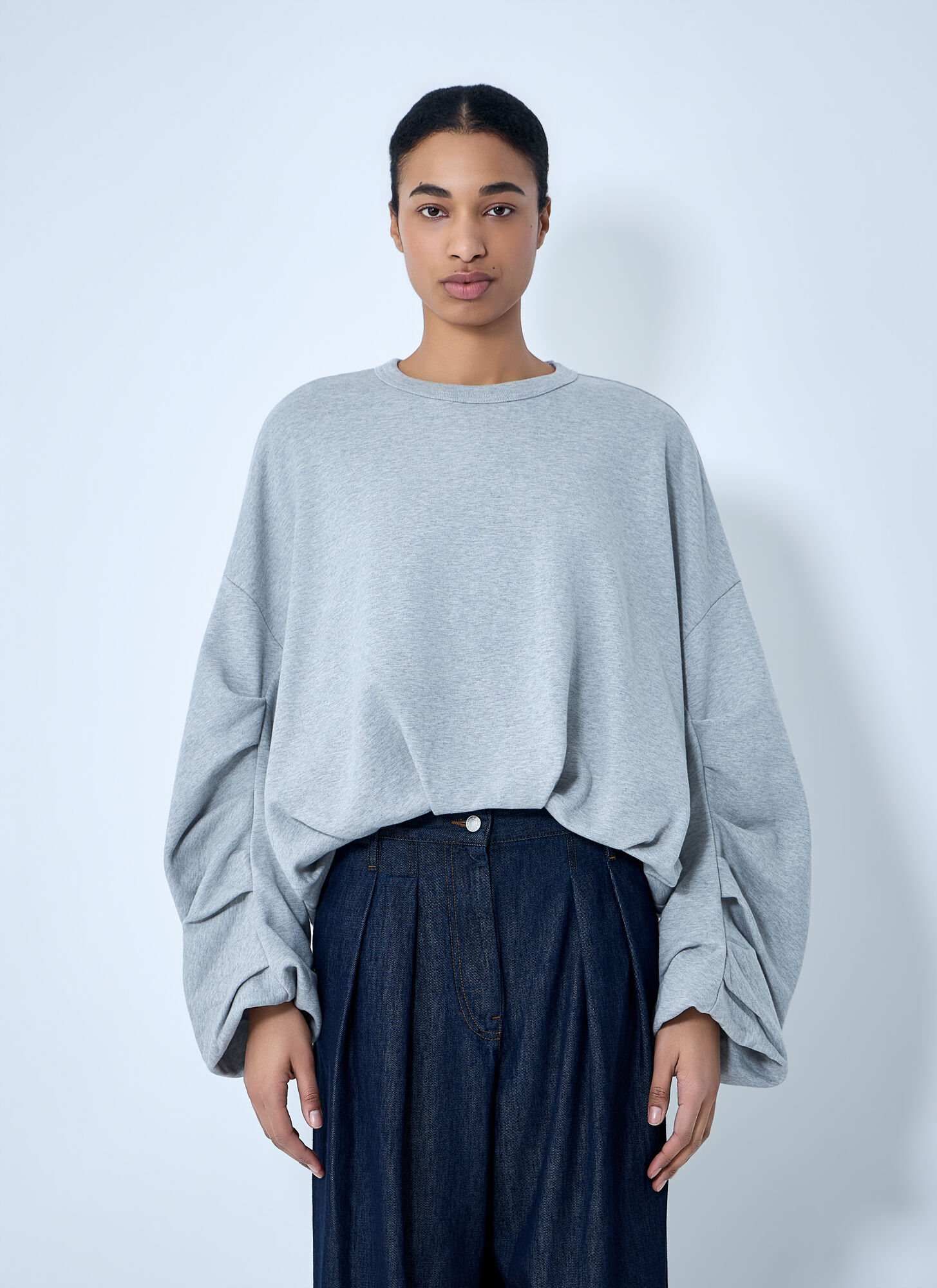 Dries Van Noten 宽松圆领毛衣 - Female 针织衫 Grey L