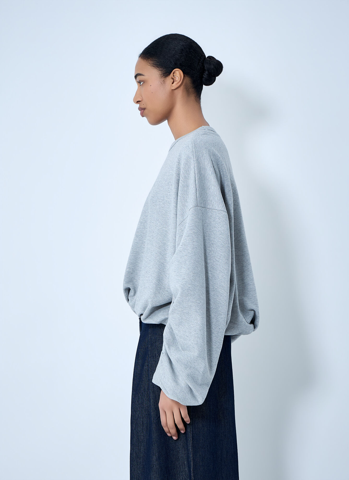  Dries Van Noten Dries Van Noten Oversized Crewneck Sweater - Frau Strick Grey M 