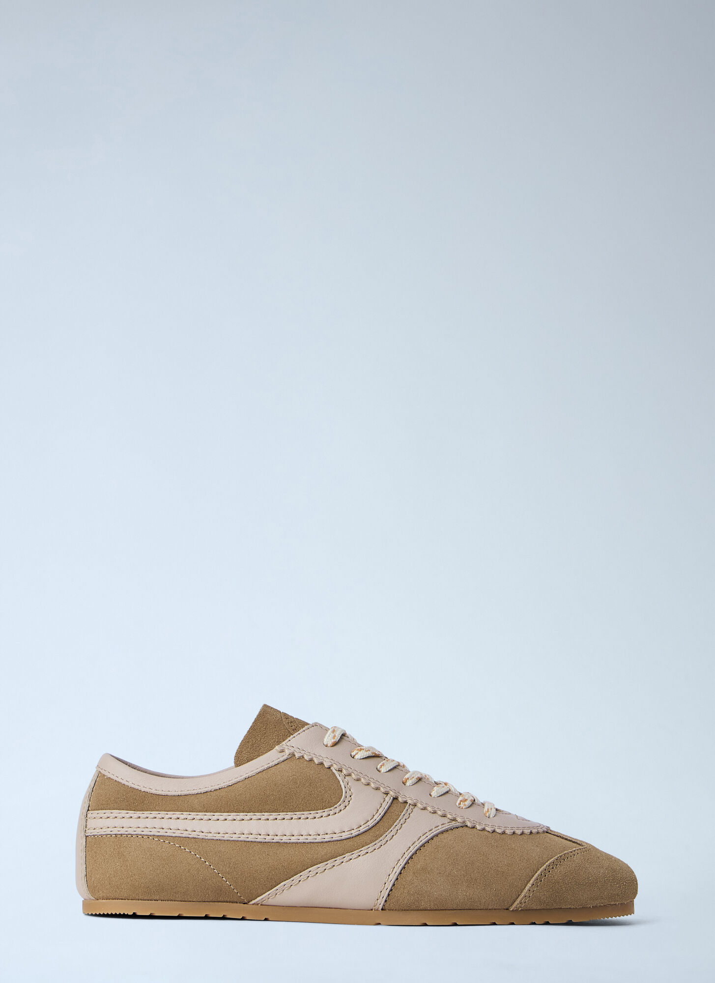 Dries Van Noten Women's Beige Suede Trimmed Sneakers - Woman Sneakers Eu - 41
