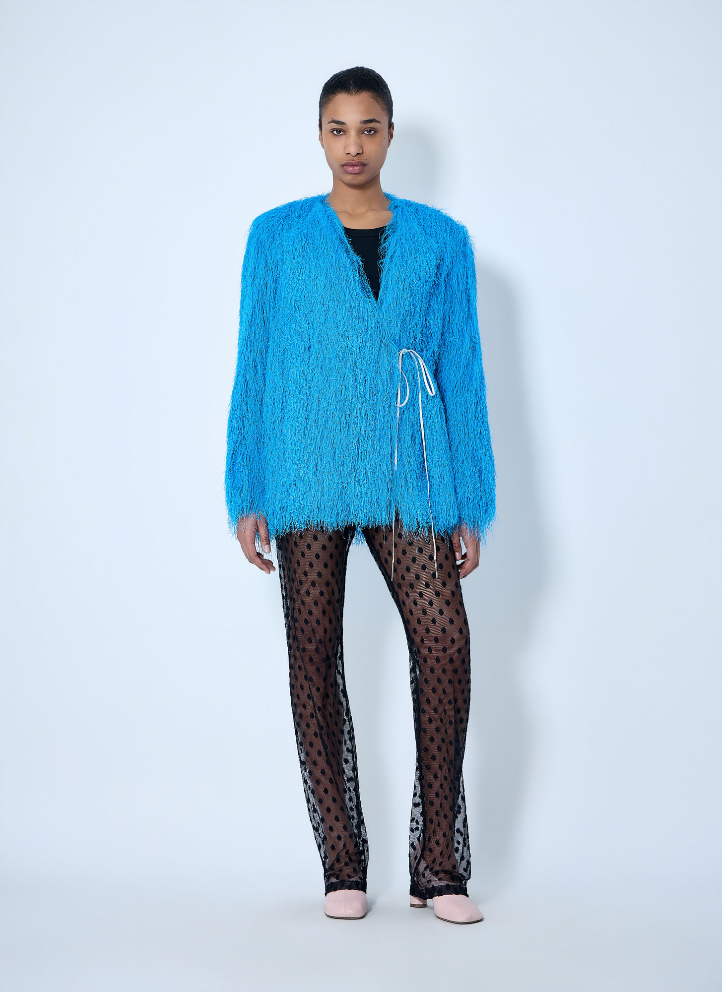 Dries Van Noten Dries Van Noten Fringed Jacket - Frau Jacken Light Blue Xs 