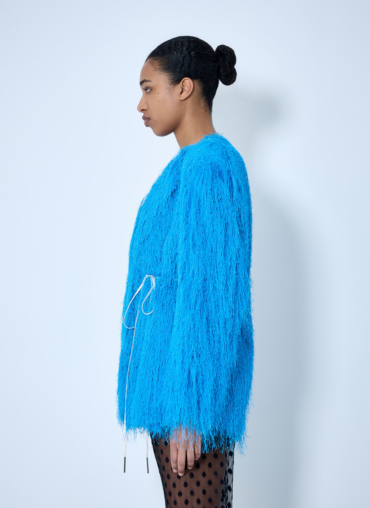  Dries Van Noten Dries Van Noten Fringed Jacket - Frau Jacken Light Blue Xs 