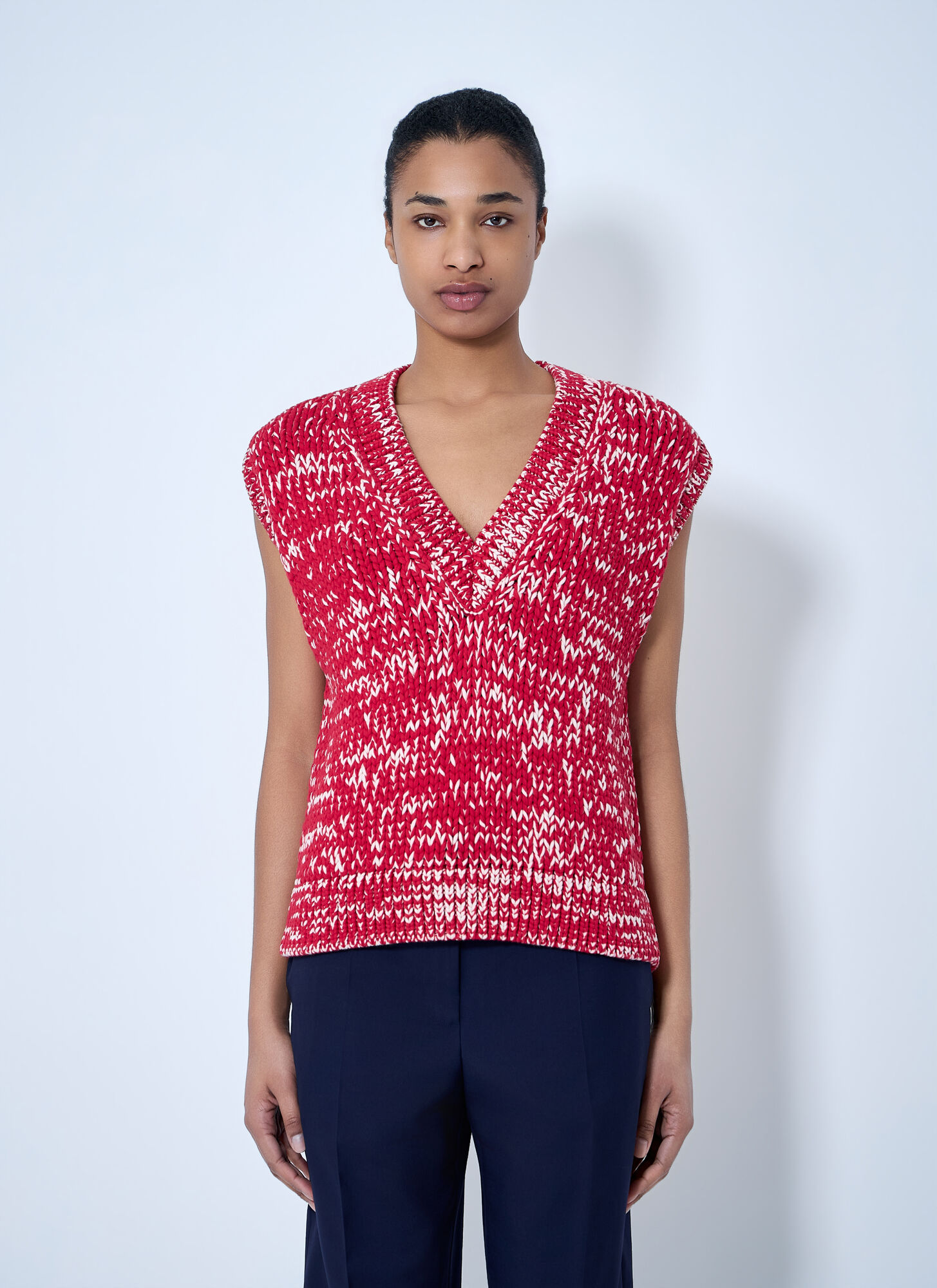 Dries Van Noten Dries Van Noten Sleeveless Knit Top - Woman Knitwear Red Xs　ドリス ヴァン ノッテン ノースリーブ ニット トップ - ウィメンズ ニットウェア レッド Xs