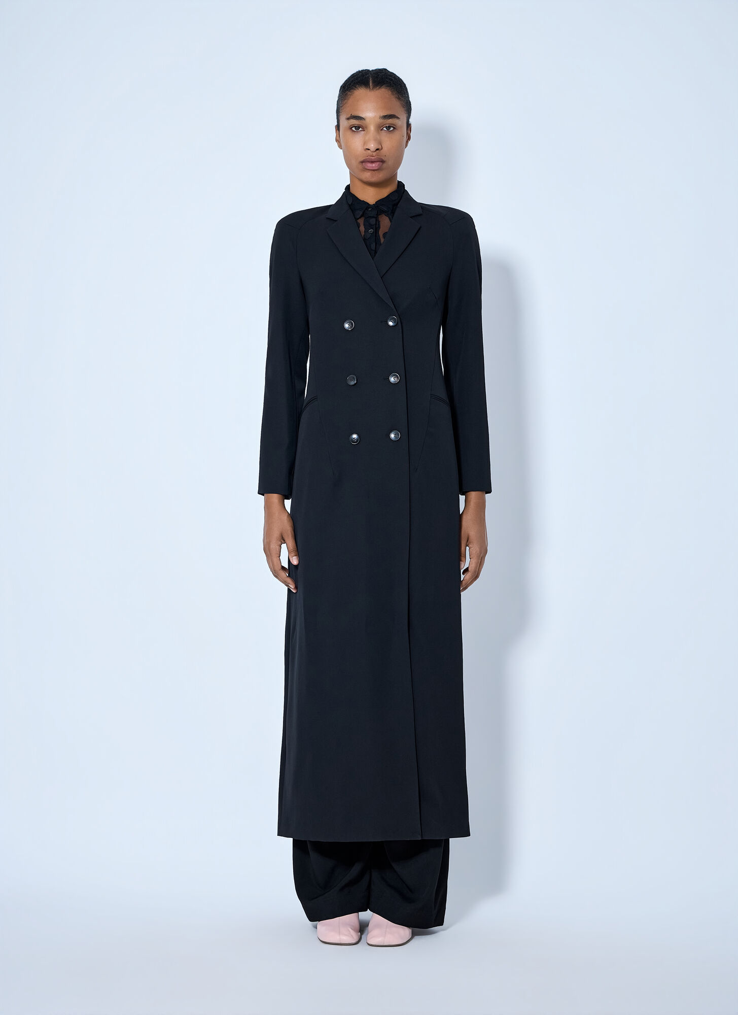 Dries Van Noten Ronna Double-Breasted Wool Coat - Woman Coats Black Fr - 36 - Immagine 1