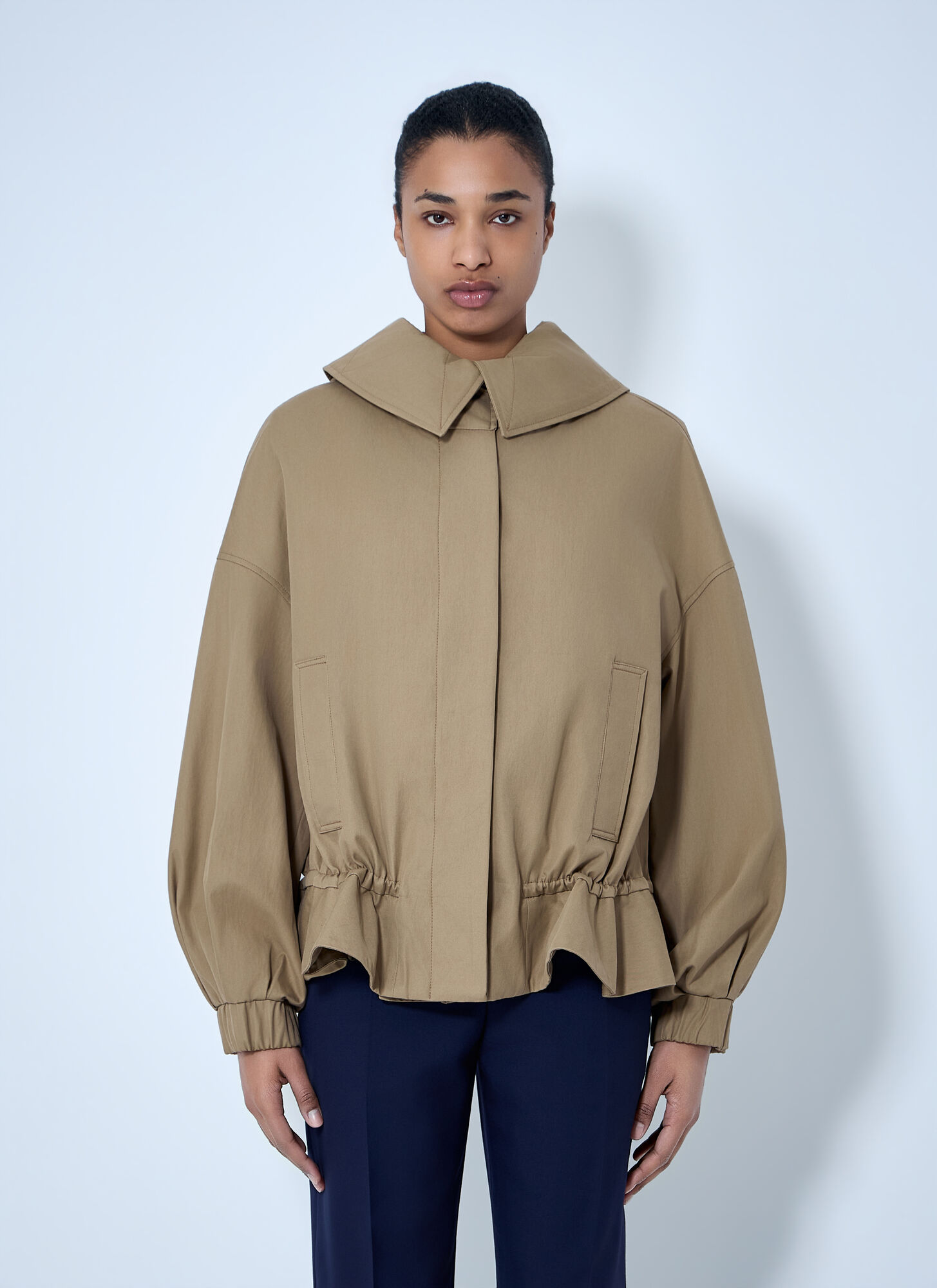 Dries Van Noten Structured Collar Jacket - Woman Jackets Camel S - Immagine 1
