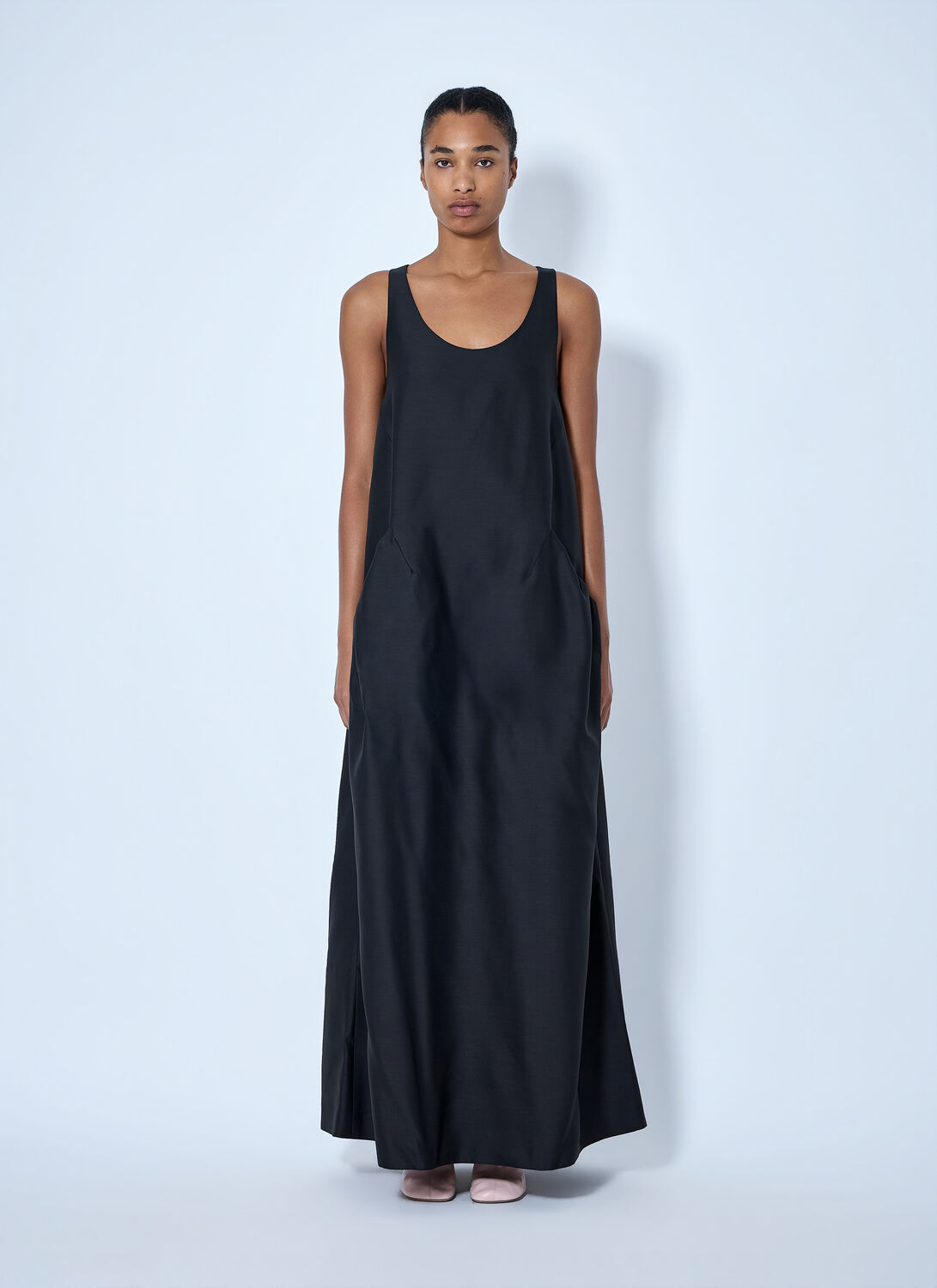 Dries Van Noten Drazero Wool And Silk-blend Maxi Dress - Woman Dresses Black Fr - 34