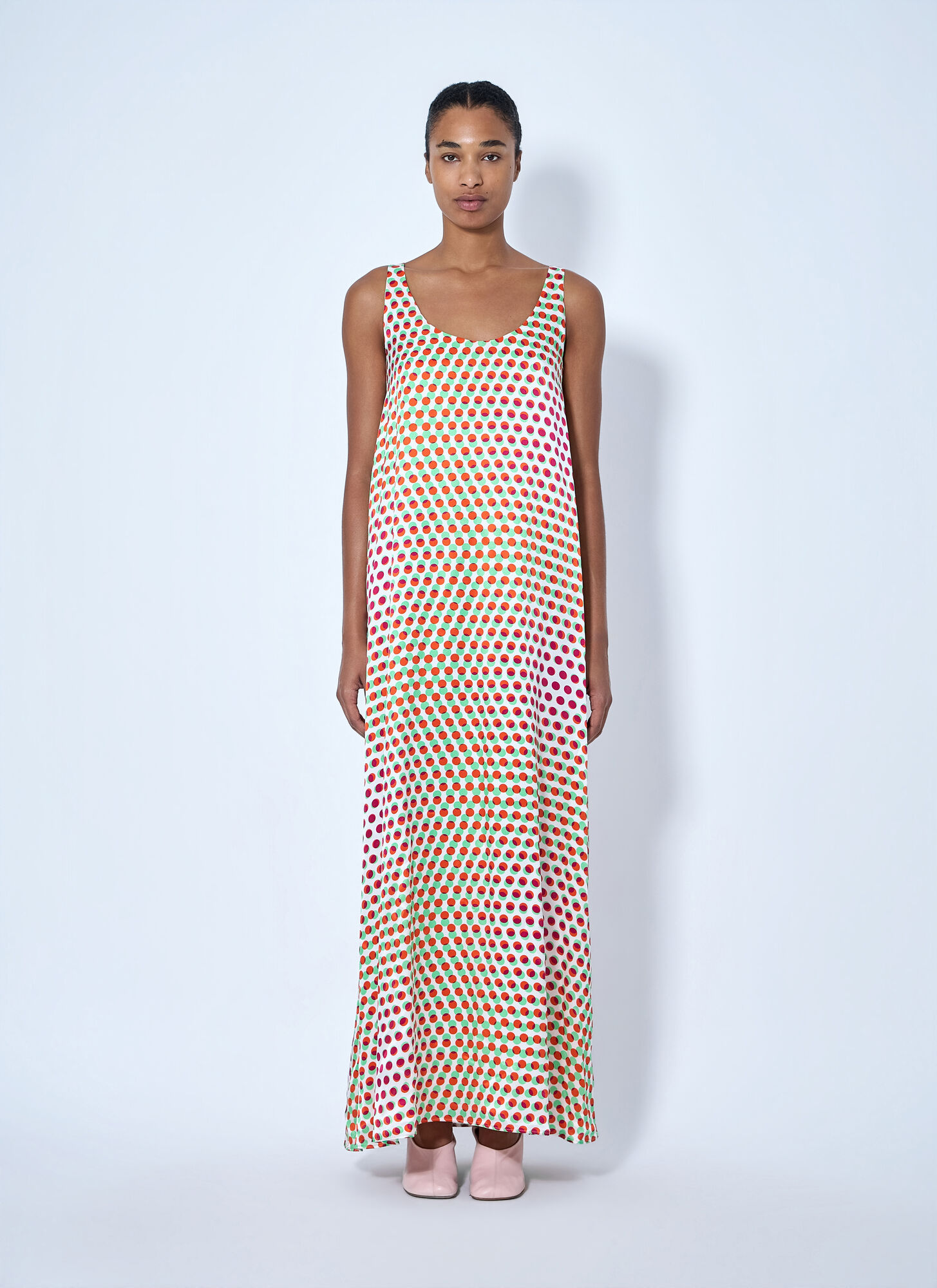Dries Van Noten Draz Polka-dot Silk Maxi Dress - Woman Dresses Beige Fr - 34