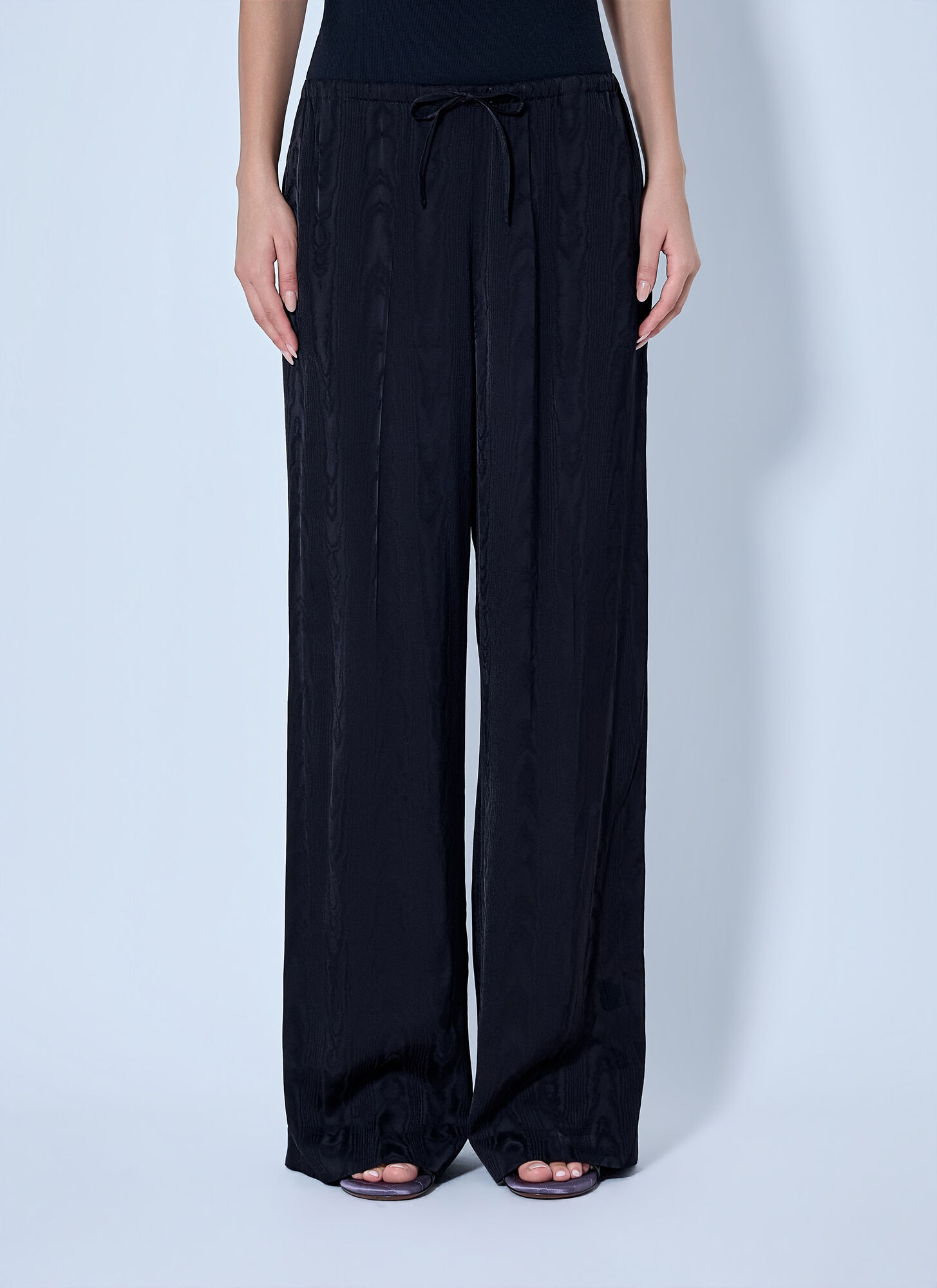 Dries Van Noten Puvis Wide-leg Satin Pants - Woman Pants Black Fr - 34