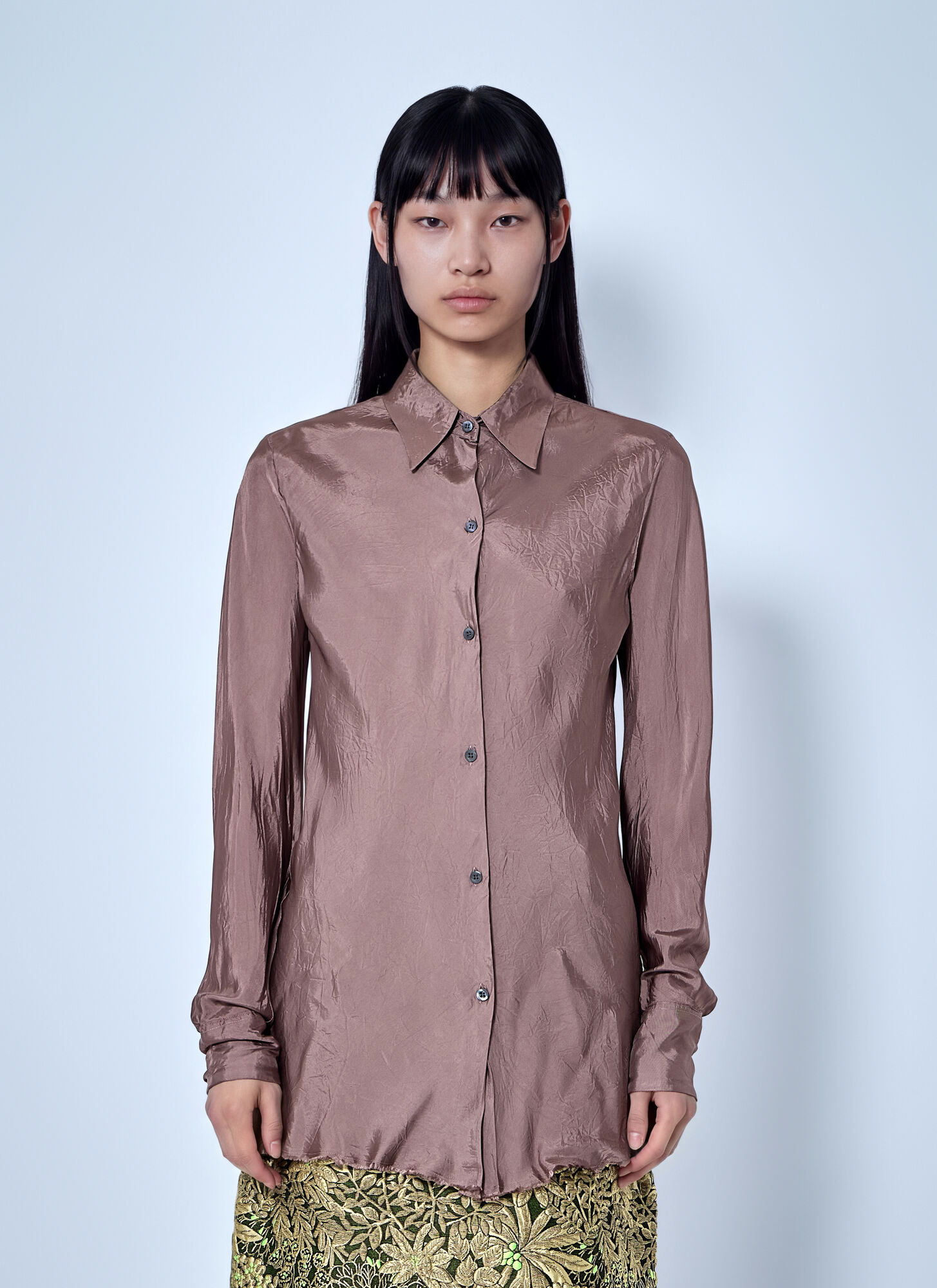 Dries Van Noten Calima Fitted Viscose Shirt - Woman Shirts Purple Fr - 36