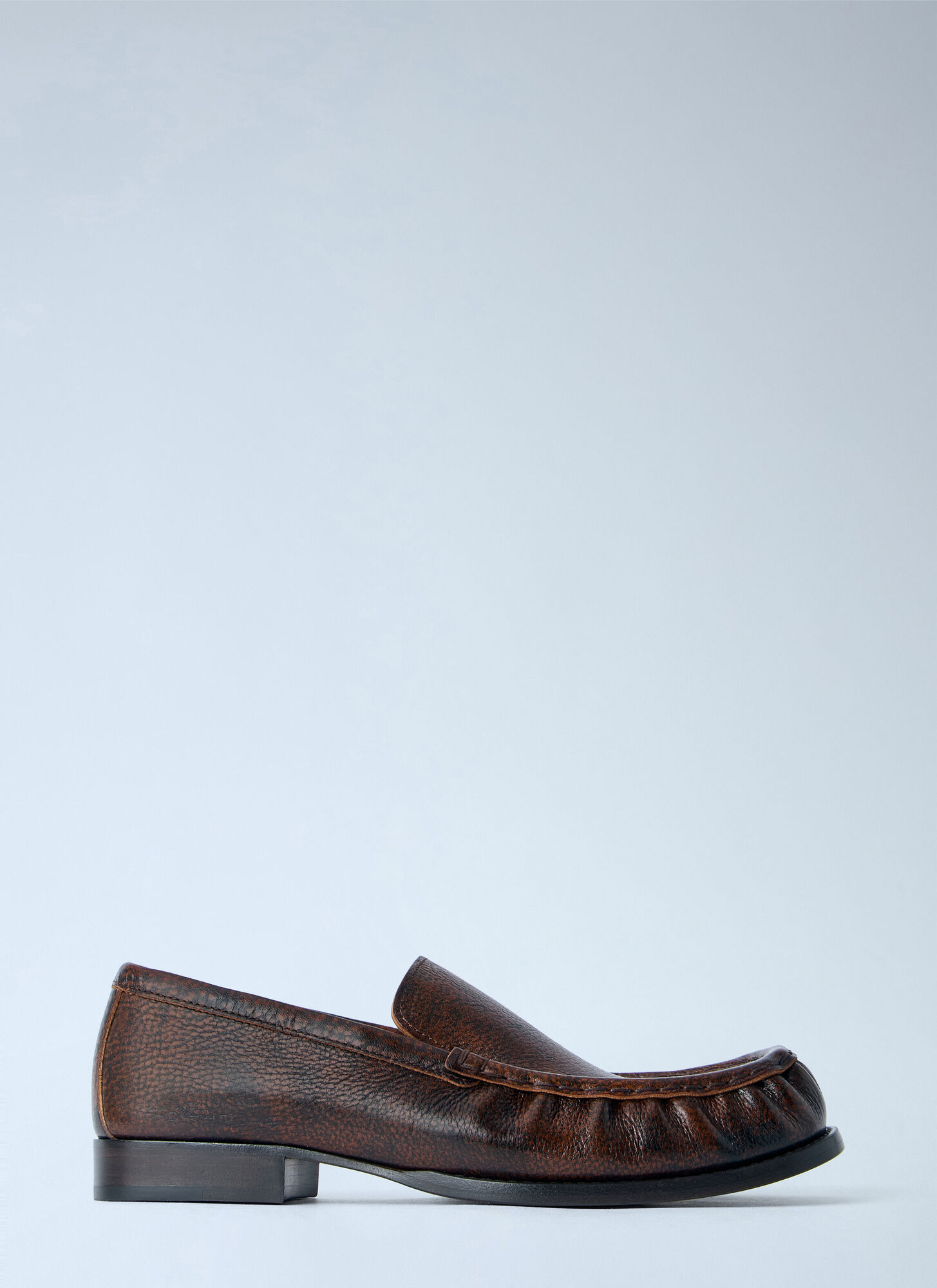 Dries Van Noten Pebbled Leather Loafers - Woman Loafers Dark Brown Eu - 38.5