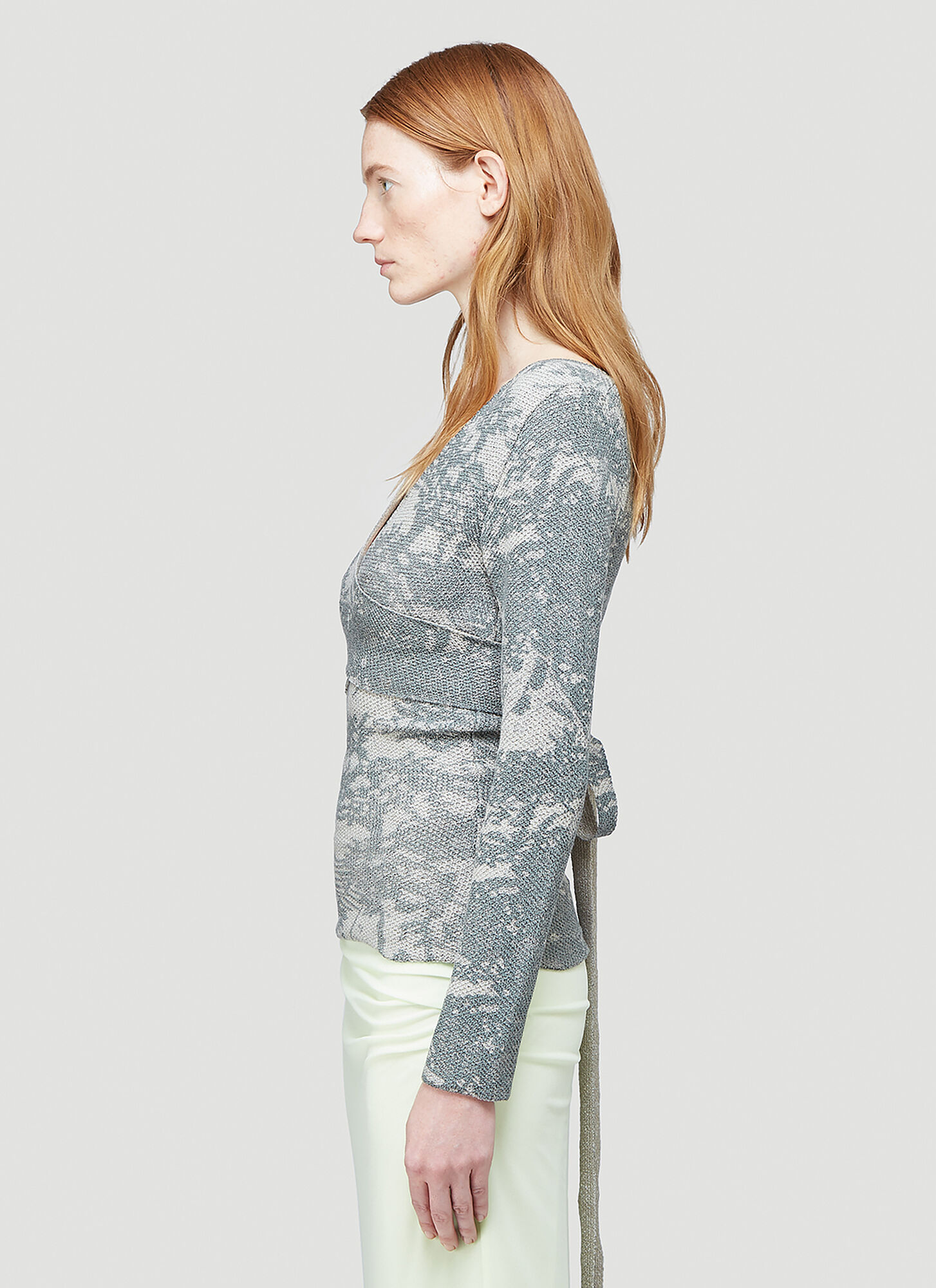  Eckhaus Latta Eckhaus Latta Poison Wrap Top - Woman Tops Grey M 