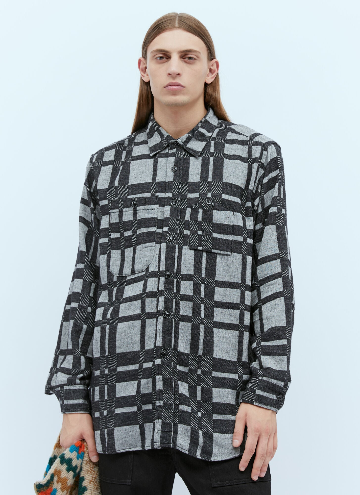  Engineered Garments Engineered Garments Check Work Shirt - Mann Hemden Grey S 