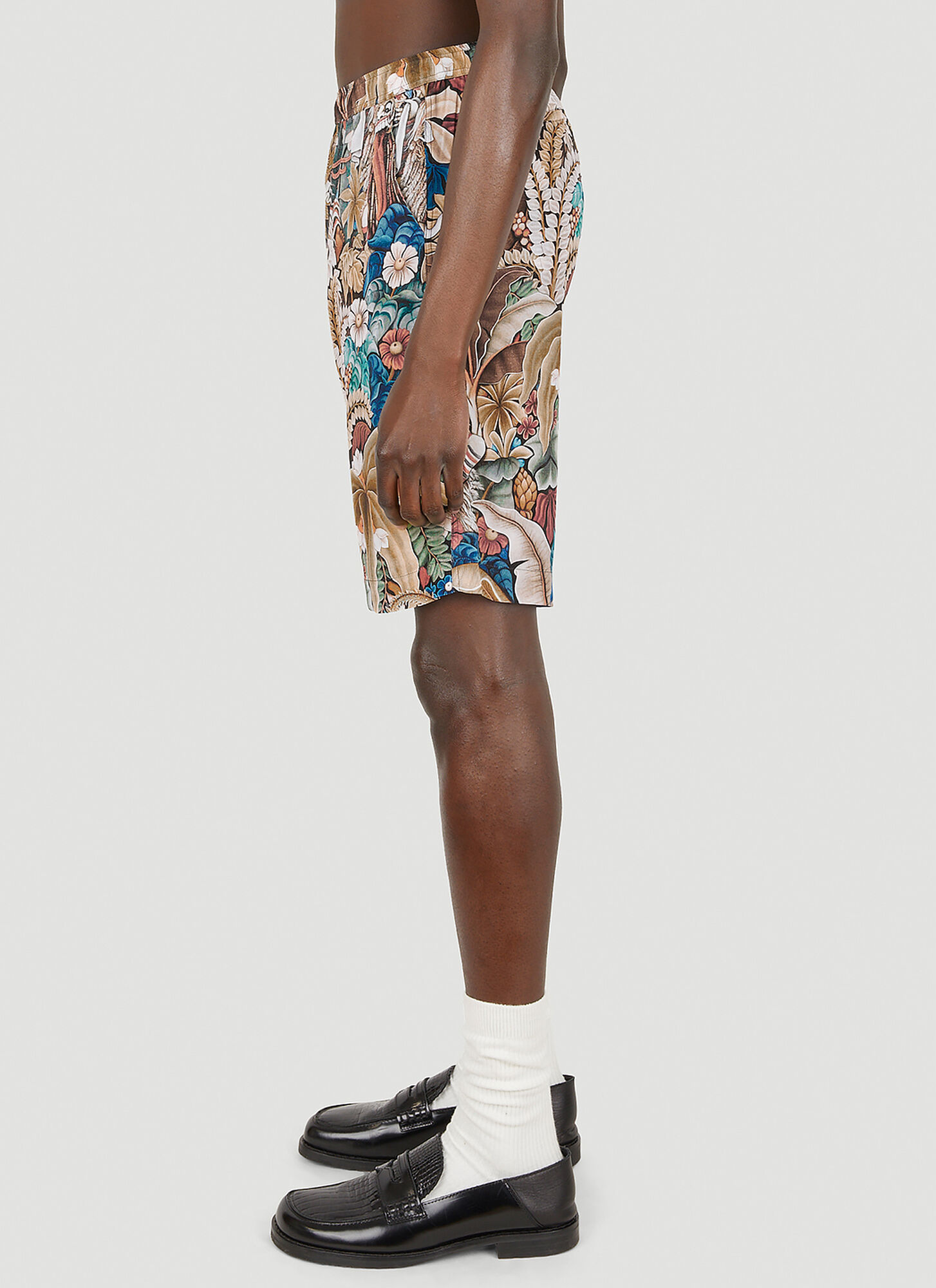  Endless Joy Endless Joy Abstract Motif Board Shorts - Mann Shorts Brown S 