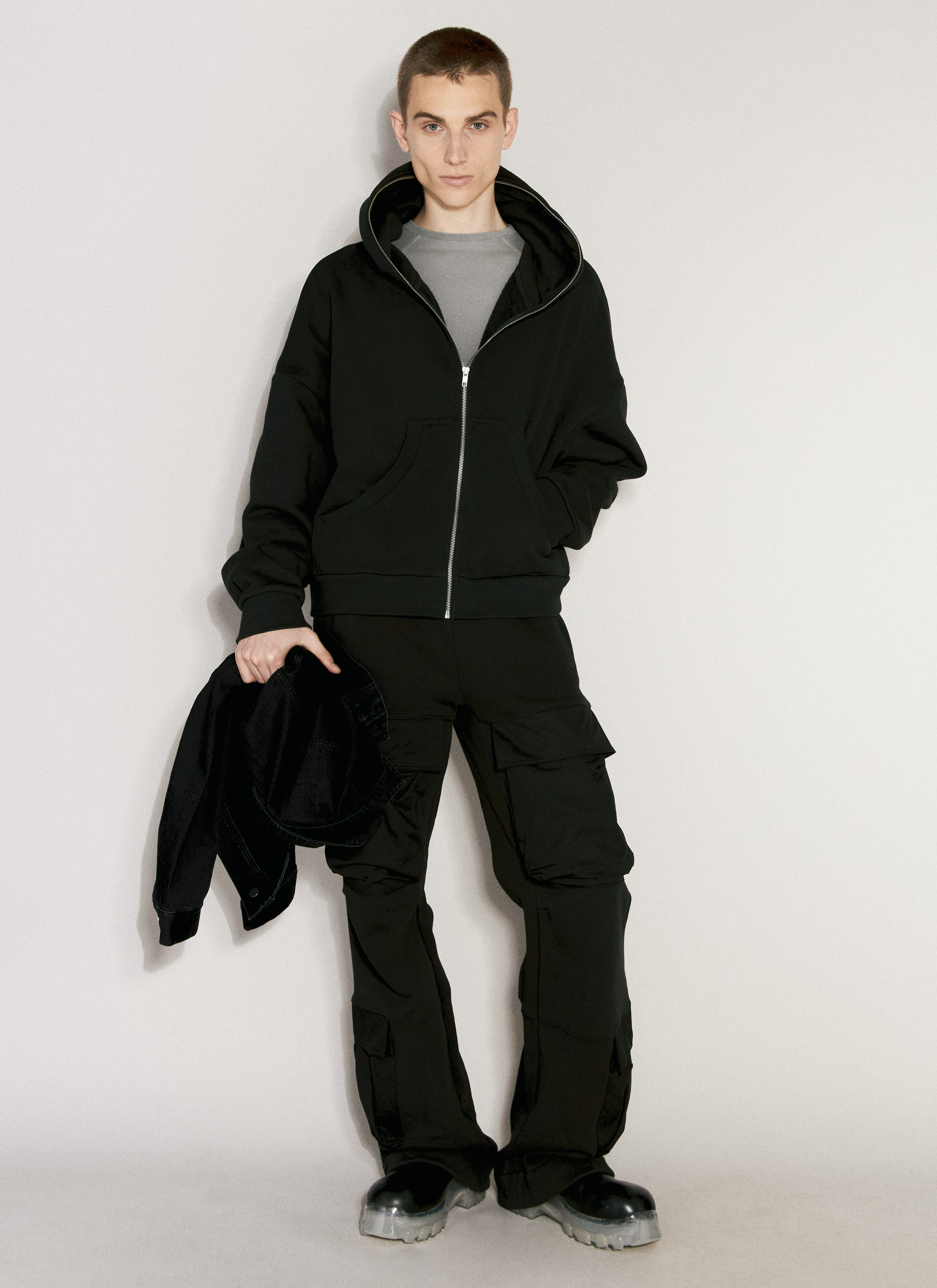 トップス entire studios eternal zip black ENTIRE STUDIOS ETERNAL ZIP HOODIE