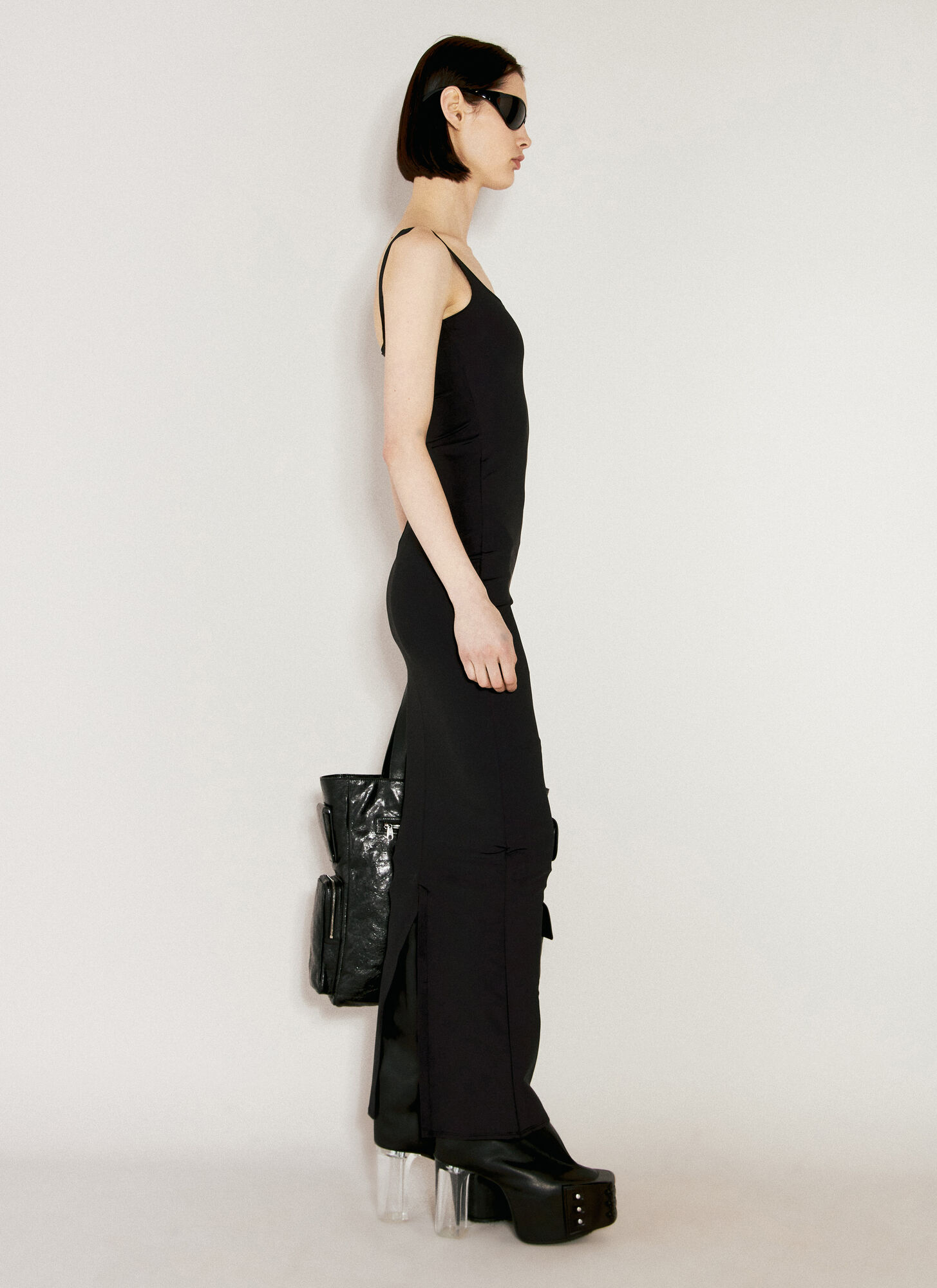  Entire Studios Entire Studios Square Neck Maxi Dress - Frau Kleider Black L 