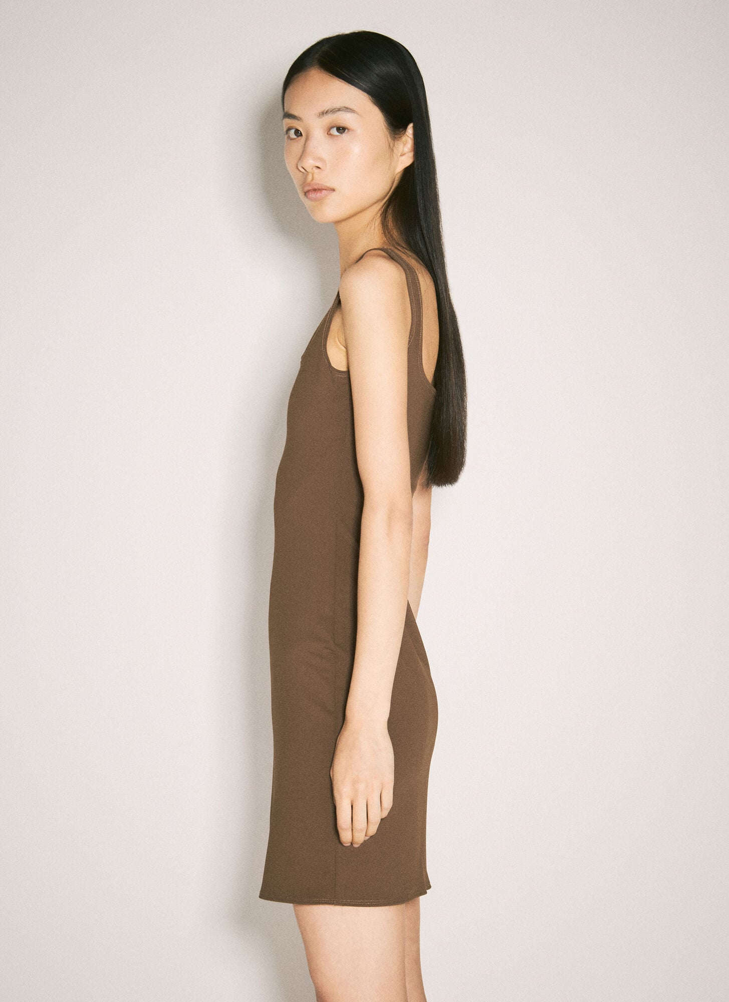  Entire Studios Entire Studios Square Neck Mini Dress - Frau Kleider Brown Xs 