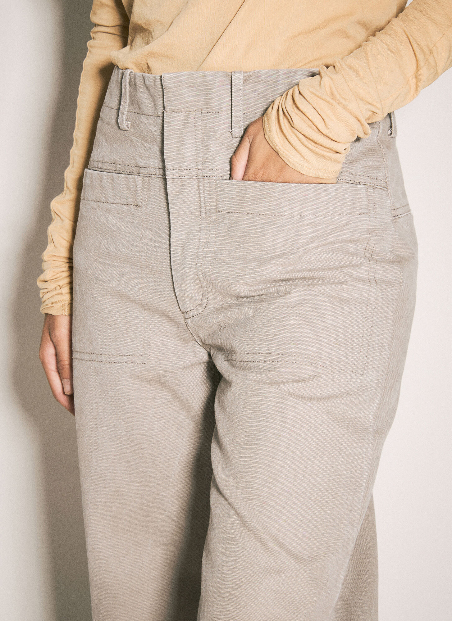  Entire Studios Entire Studios Heavy Canvas Pants - Frau Hosen Grey Xs 