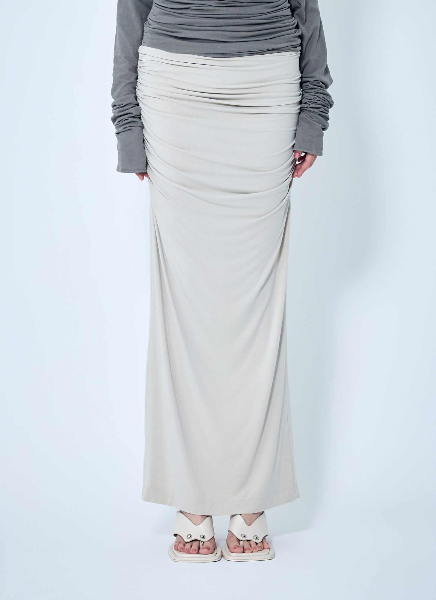 Entire Studios Surge Maxi Skirt In Grey