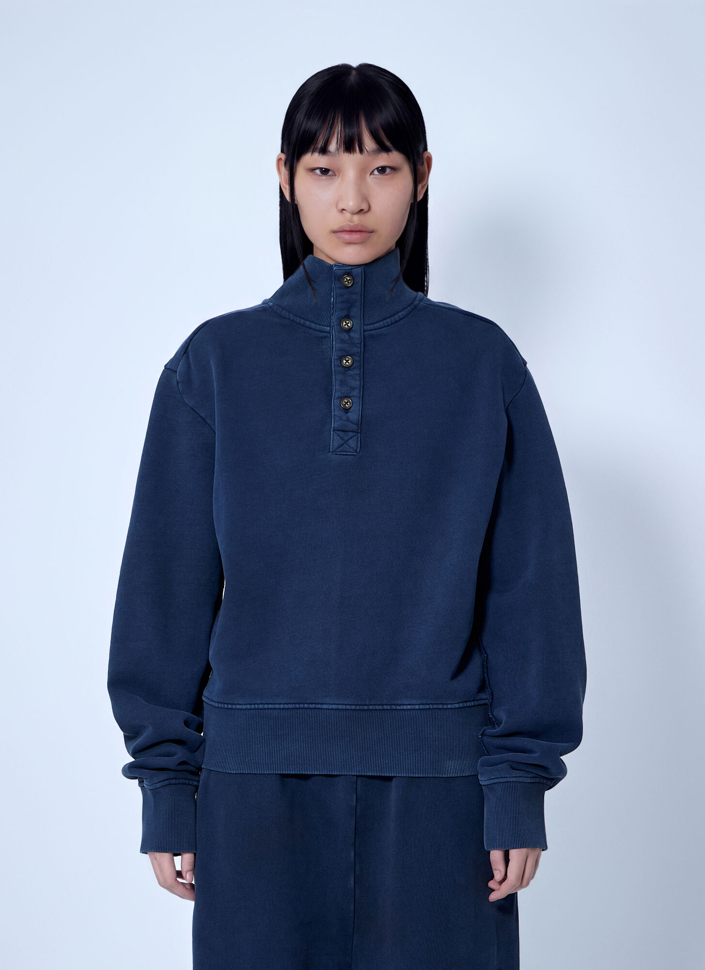 Entire Studios Women's Navy Port Pullover - Woman Sweatshirts Xl