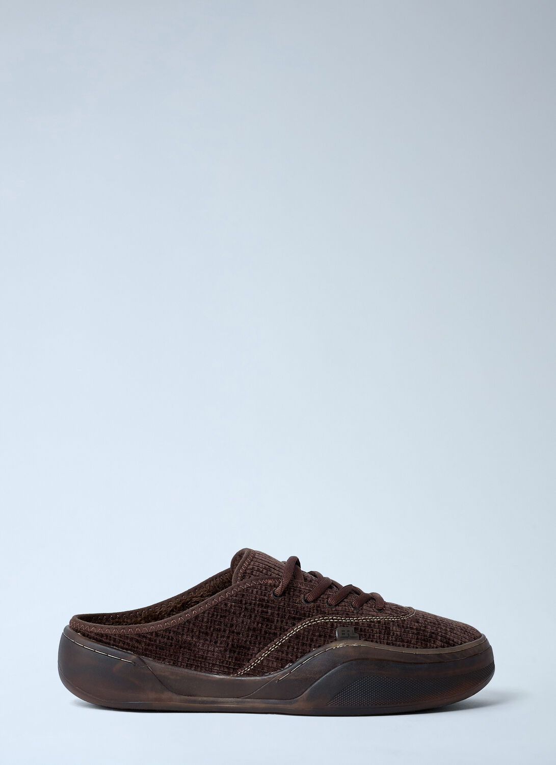 Erl Corduroy Camino Mule Sneakers In Black