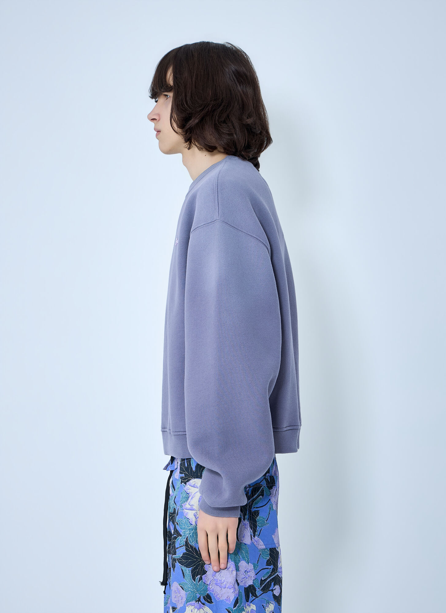  Erl Erl Embroidered Sweatshirt - Mann Sweatshirts Purple L 
