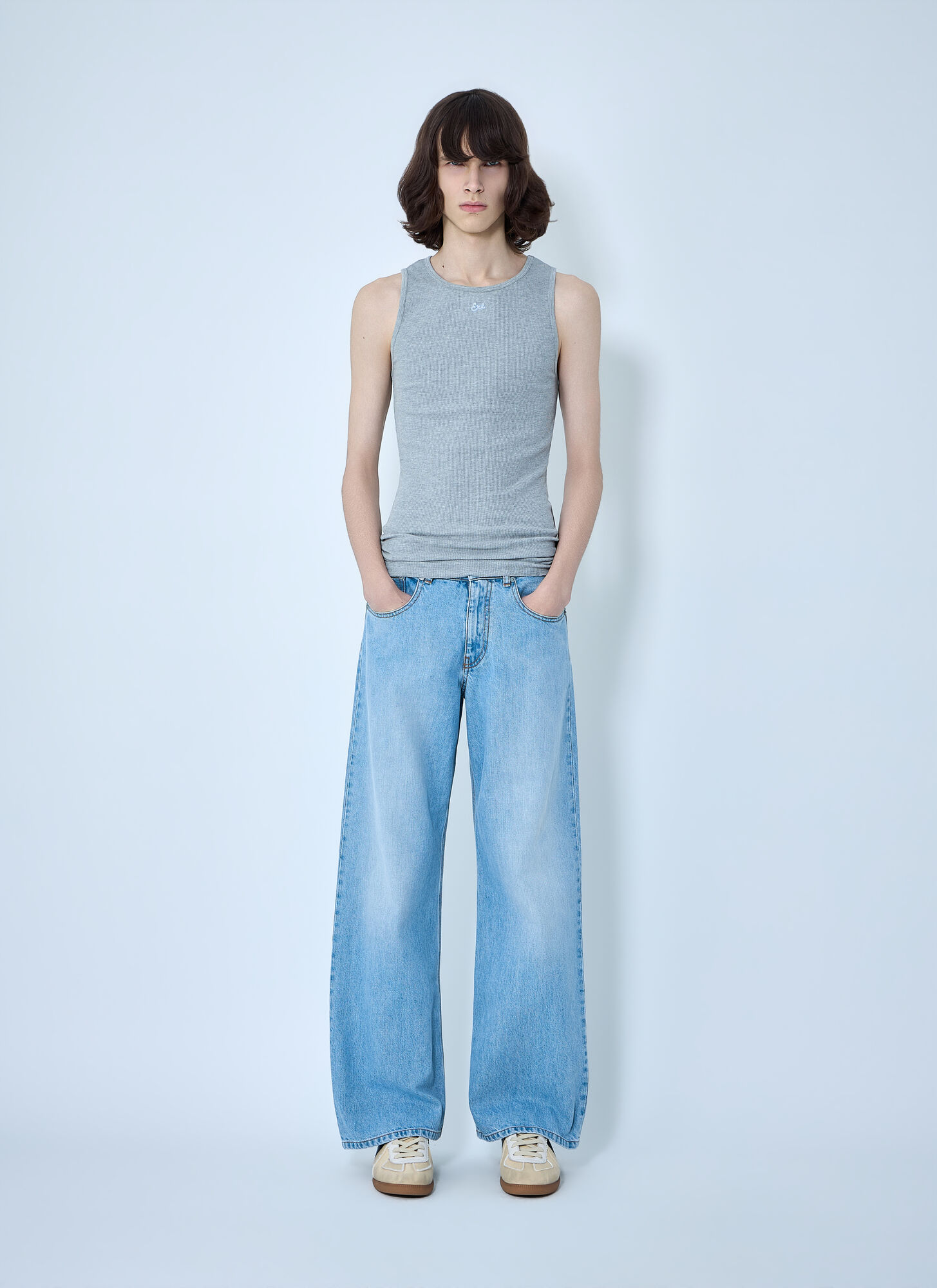  Erl Erl Flared Wide-leg Jeans - Mann Jeans Blue L 