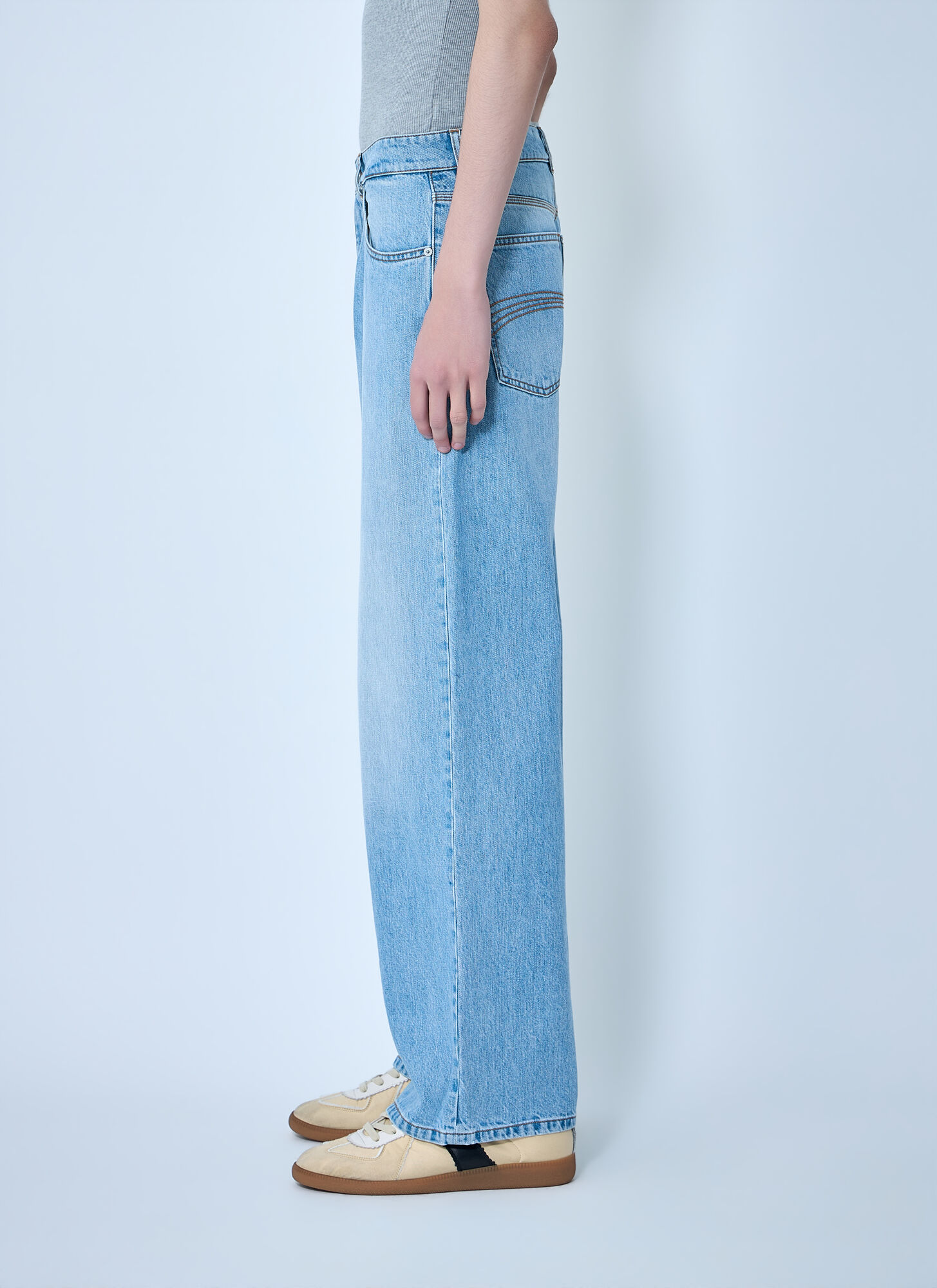  Erl Erl Flared Wide-leg Jeans - Mann Jeans Blue L 
