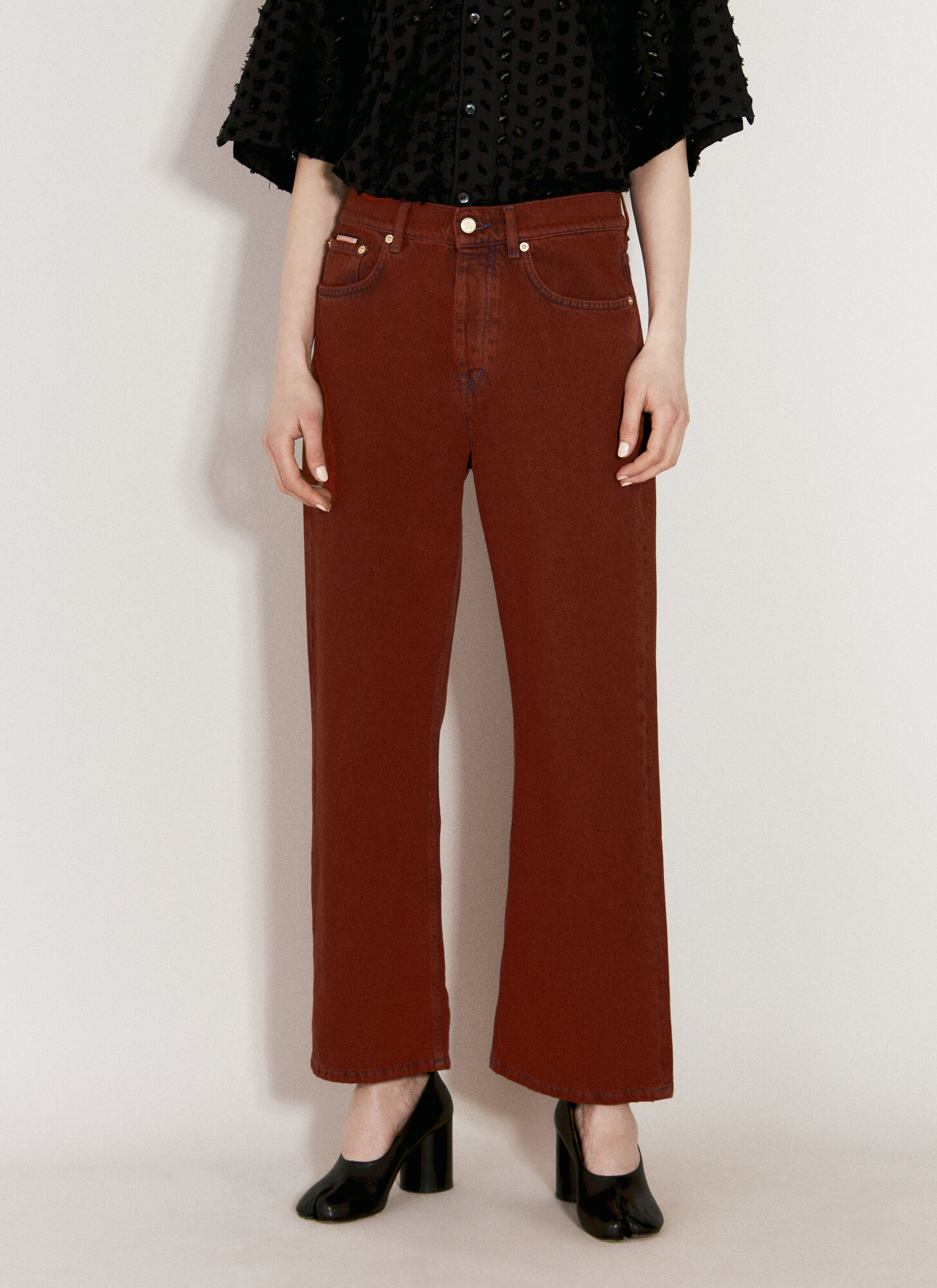 Eytys Avalon Crimson Jeans - Woman Jeans Red 24 - Immagine 1
