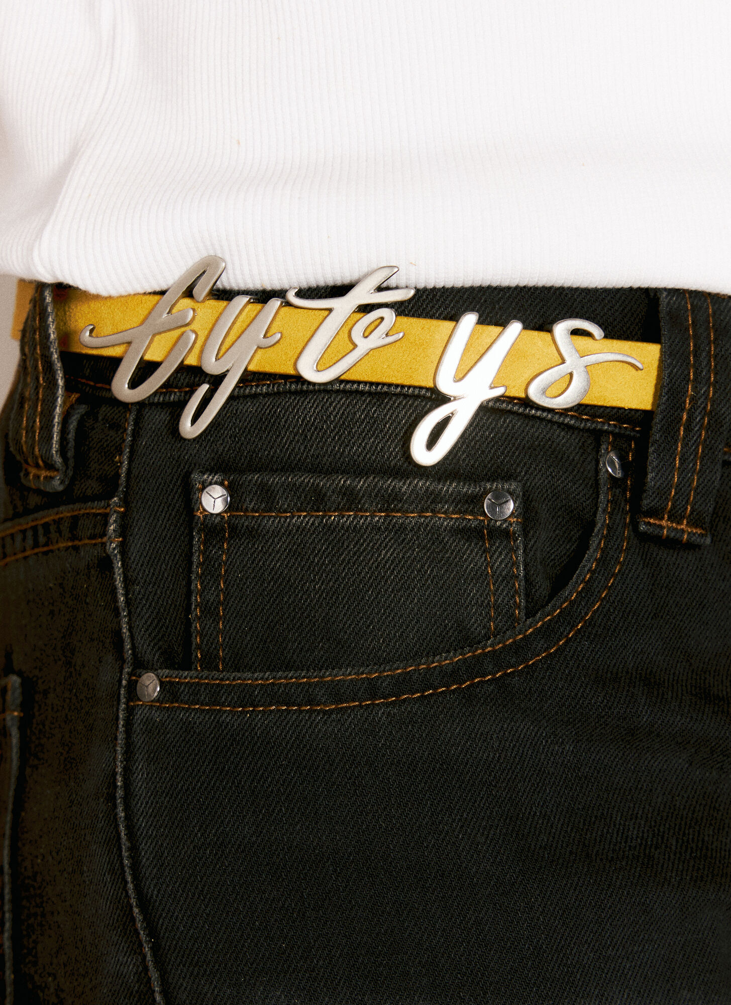  Eytys Eytys Logo Hardware Belt -  Gürtel Yellow 105 