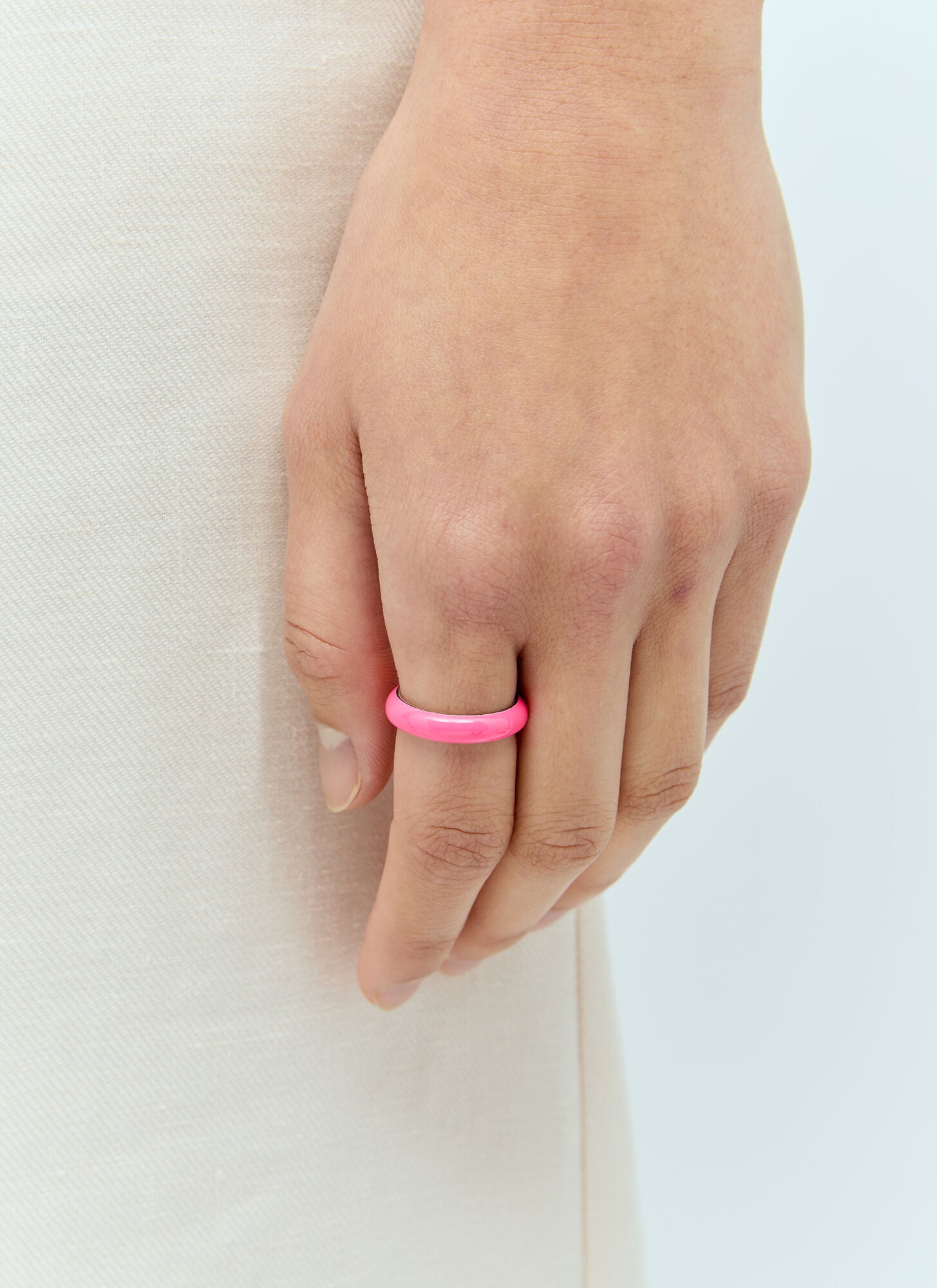  Fry Powers Fry Powers Neon Enamel Stacking Ring - Frau Schmuck Pink Us - 6 
