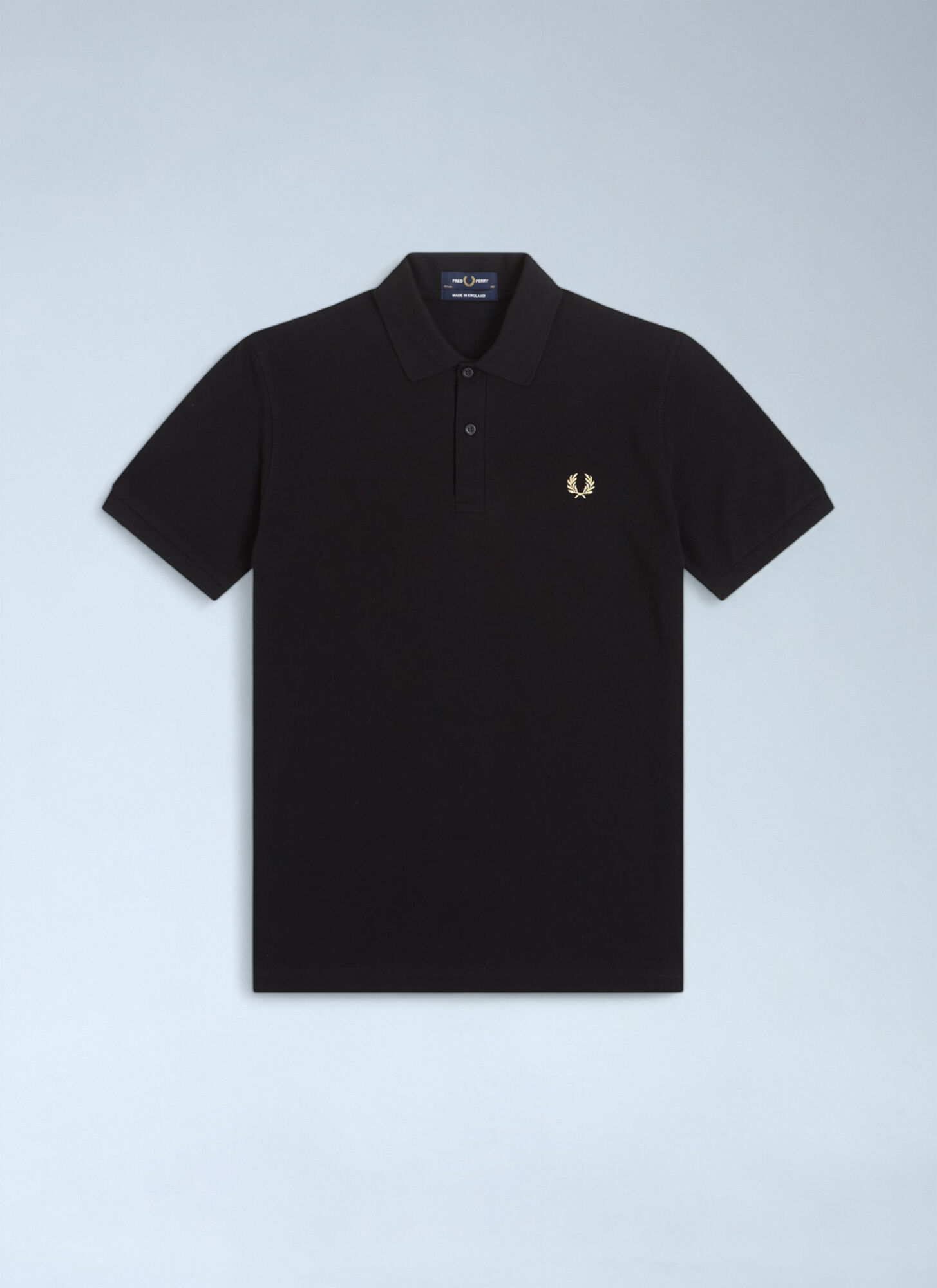 Fred Perry Logo Motif Polo Shirt In Black