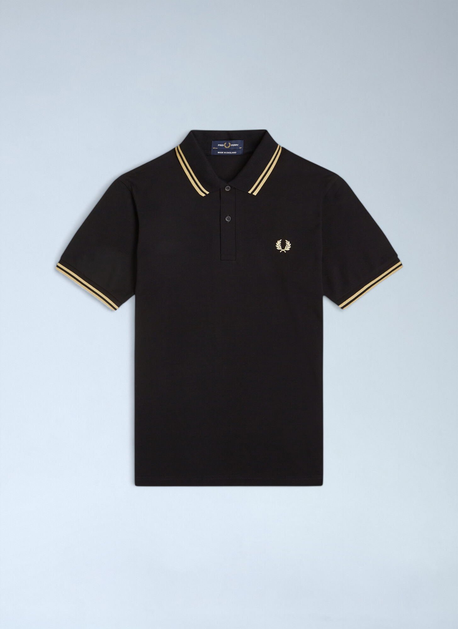Fred Perry Polo Shirt With Contrast Trim And Collar In Black