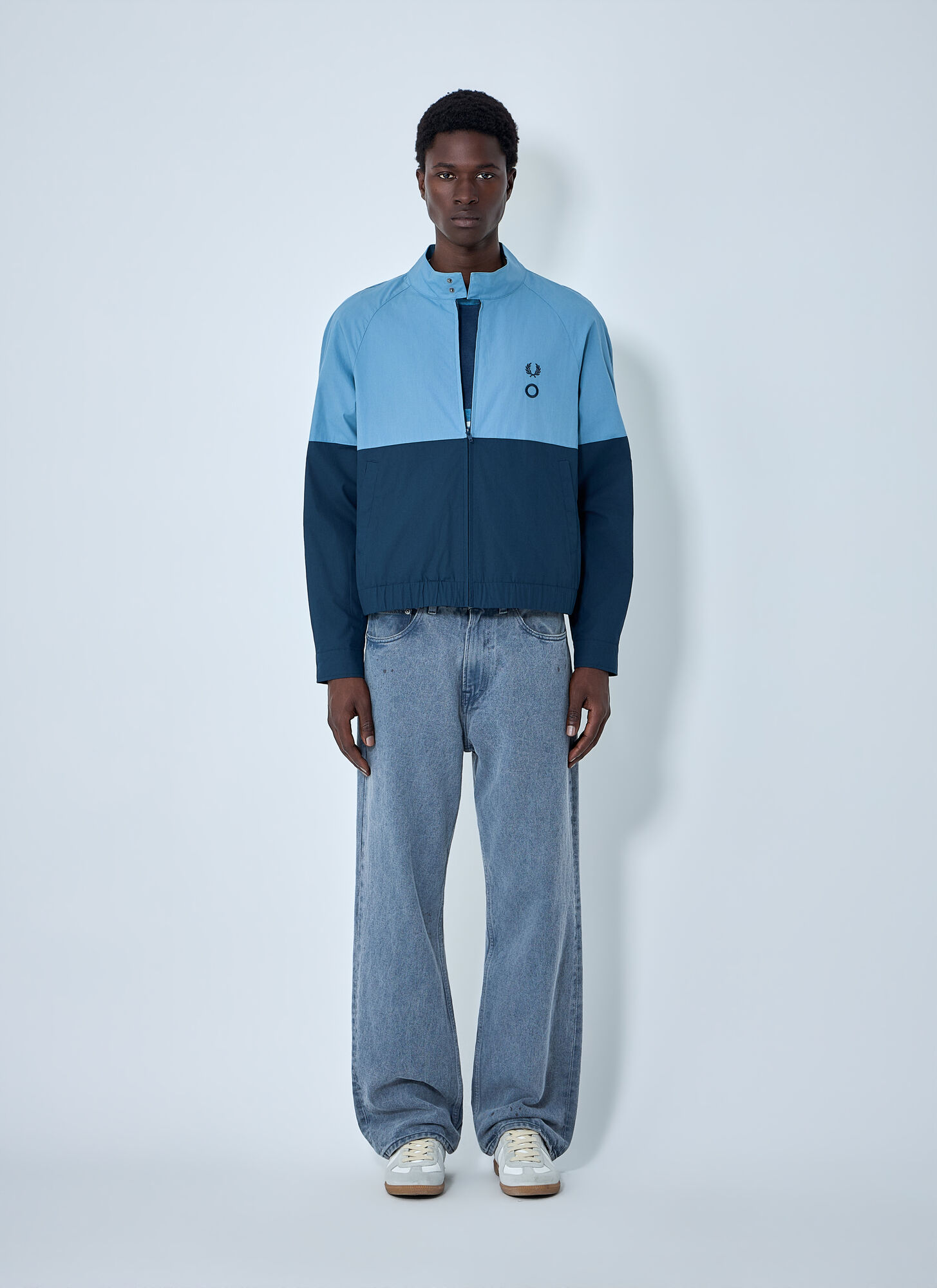 Fred Perry X Craig Green Fred Perry X Craig Green High-collar Zip Jacket - Mann Jacken Blue M 