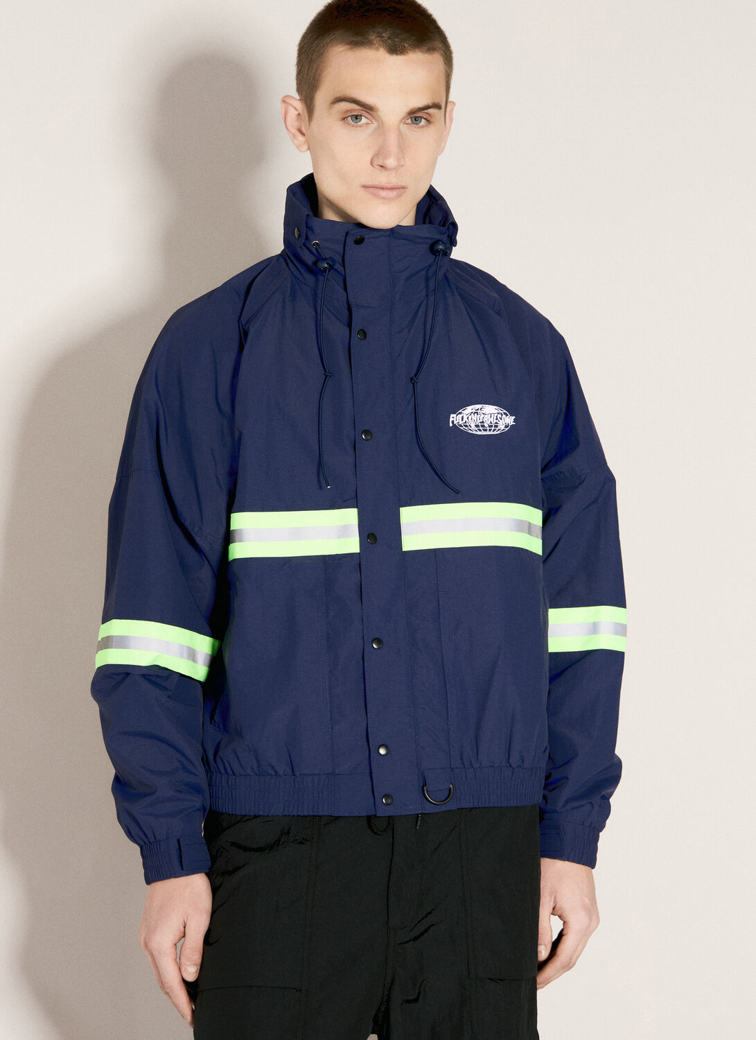 Shop Fucking Awesome High Vis Jacket In Blue
