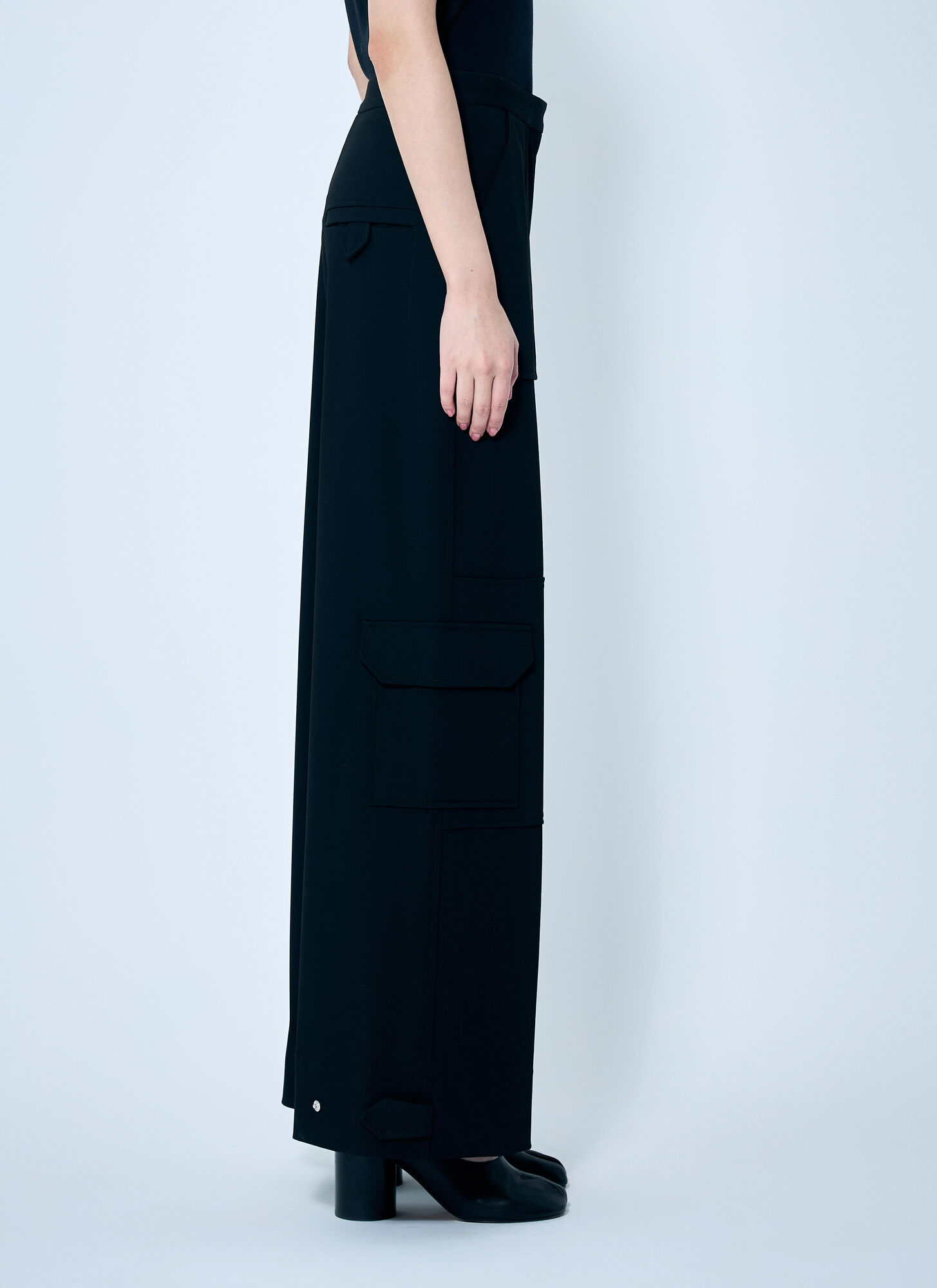  Ganni Ganni Solid Twill Suiting Cargo Pants - Frau Hosen Black Fr - 36 