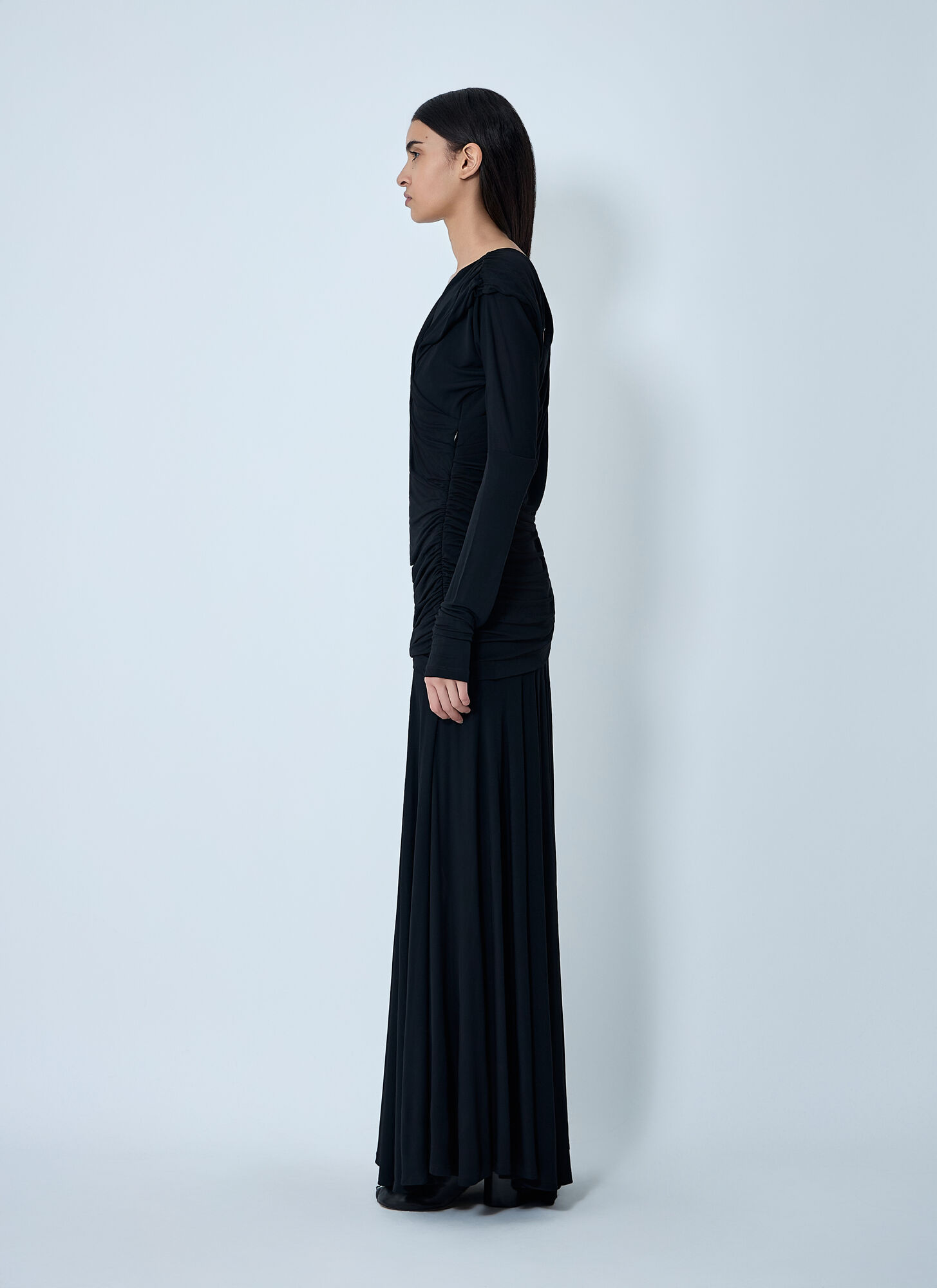  Ganni Ganni Ruched Maxi Dress - Frau Kleider Black It - 34 