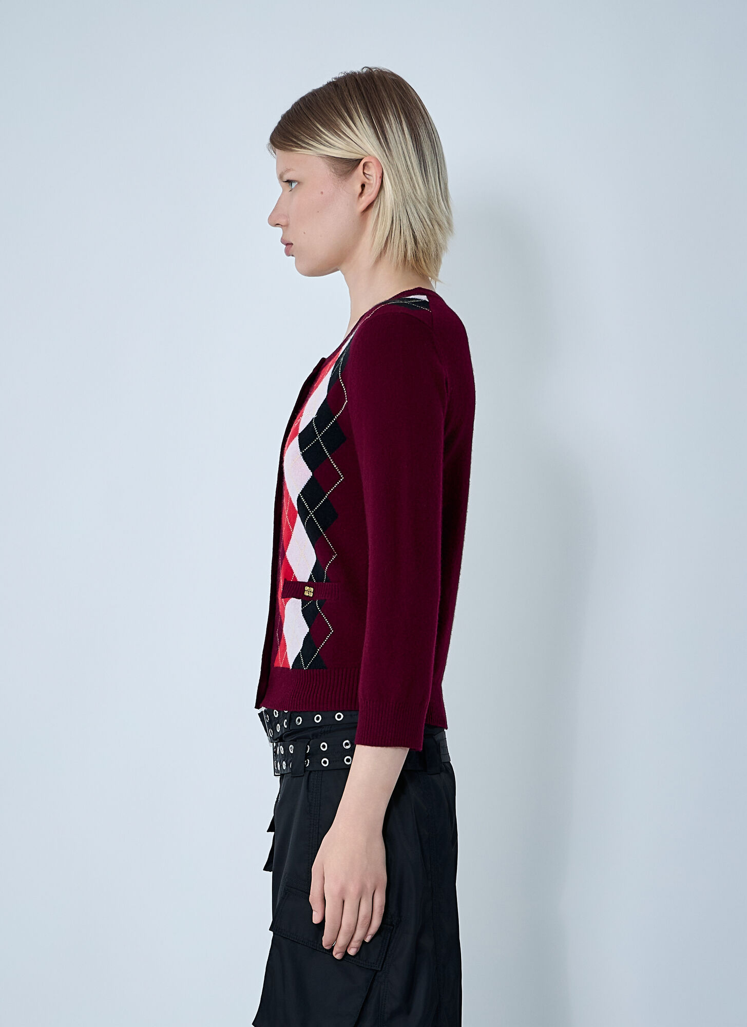  Ganni Ganni Cashmere-blend Cardigan - Frau Strick Bordeaux Xs 