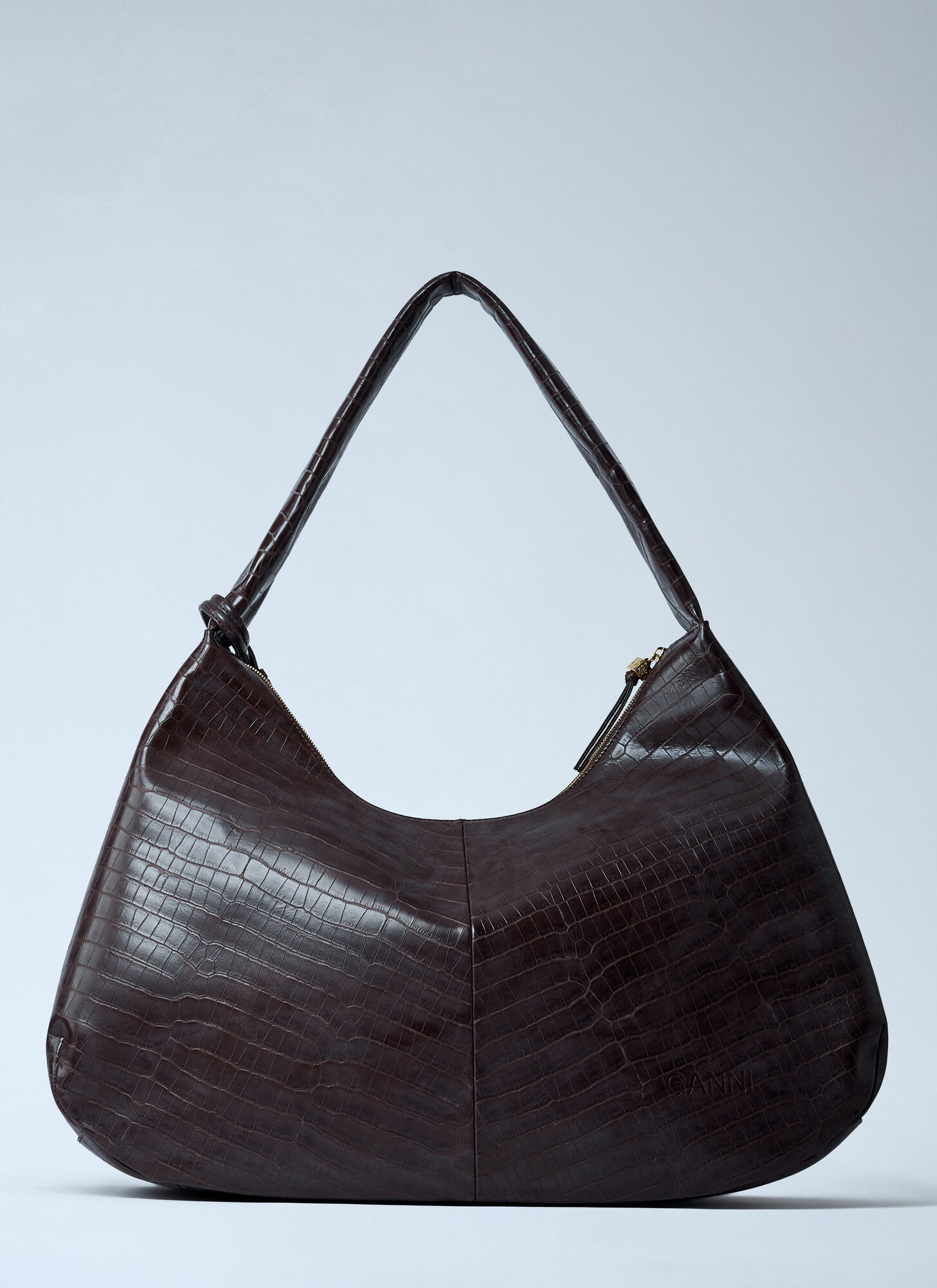  Ganni Ganni Extra Large Bou Hobo Handbag - Frau Handtaschen Brown One Size 
