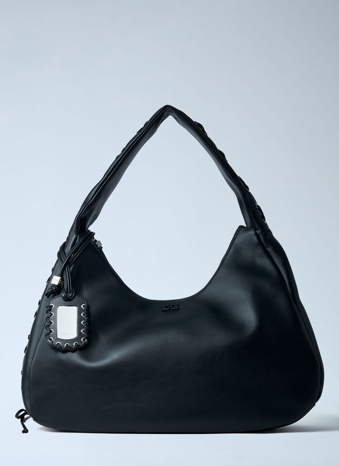 Ganni Xxl Hobo Shoulder Bag In Black