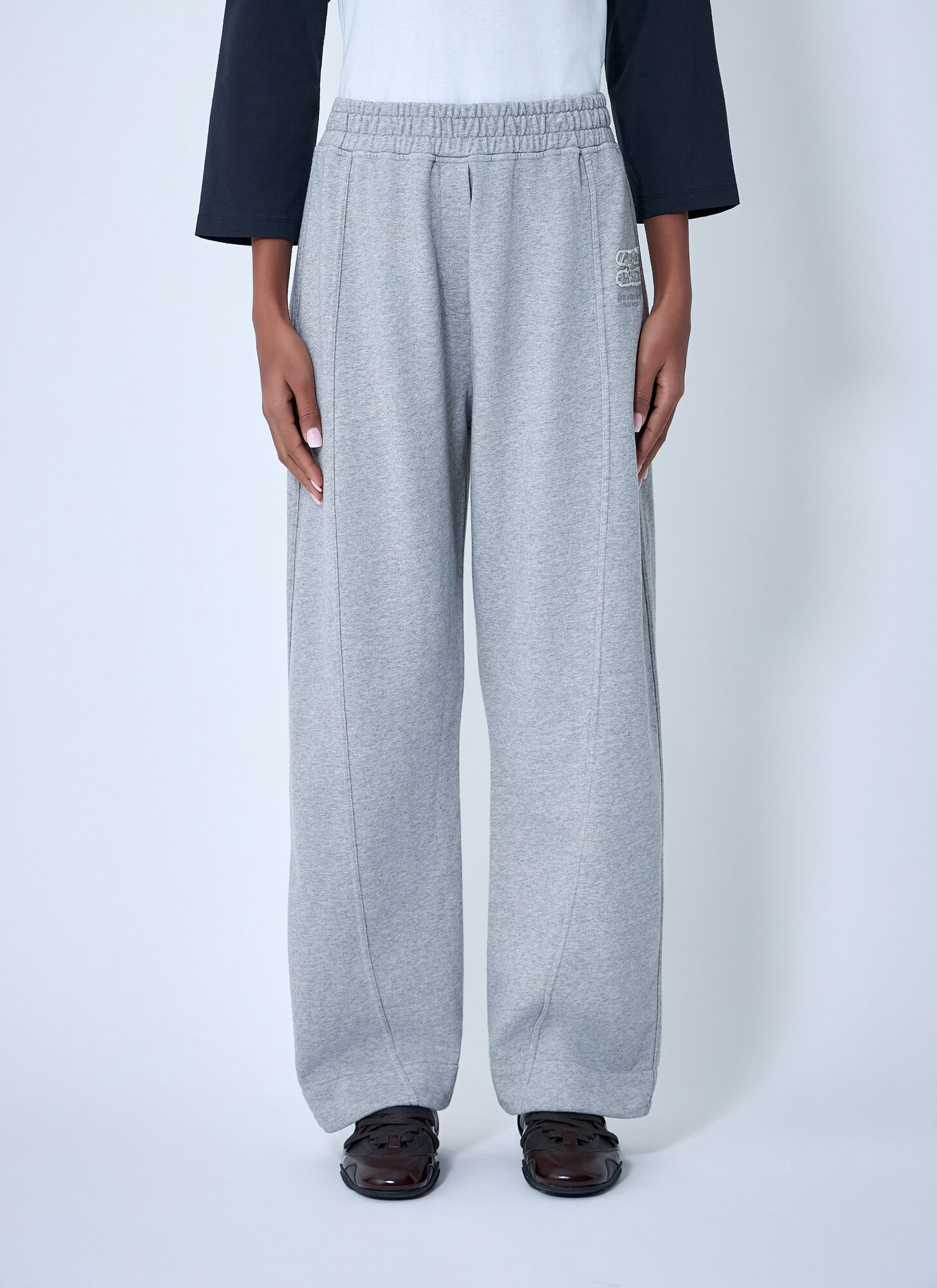 GANNI Isoli Track Pants - Woman Track Pants Grey M　GANNI Isoli トラック パンツ - ウィメンズ トラック パンツ グレー M GANNI