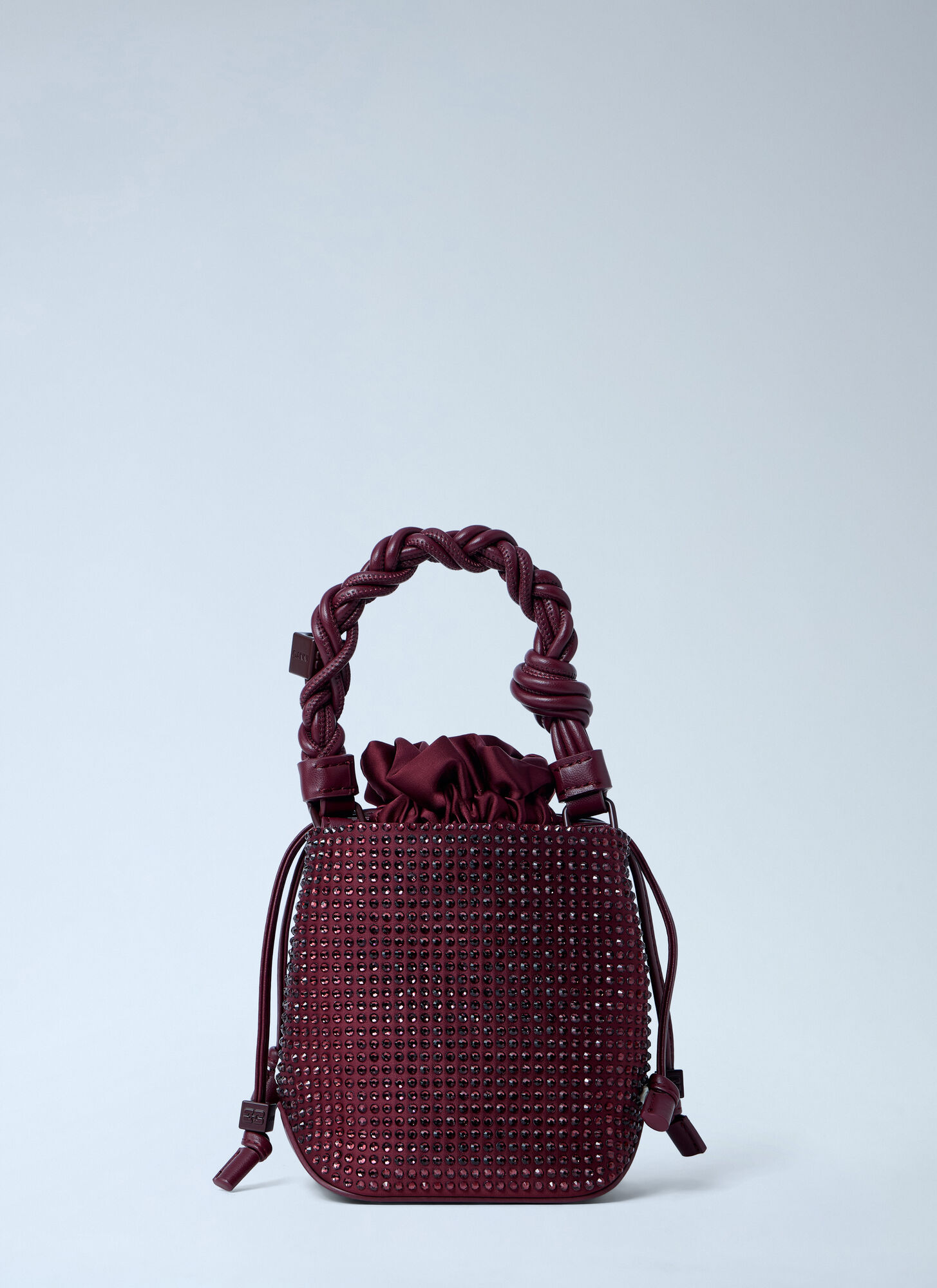  Ganni Ganni Mini Bou Bucket Handbag - Frau Handtaschen Burgundy One Size 