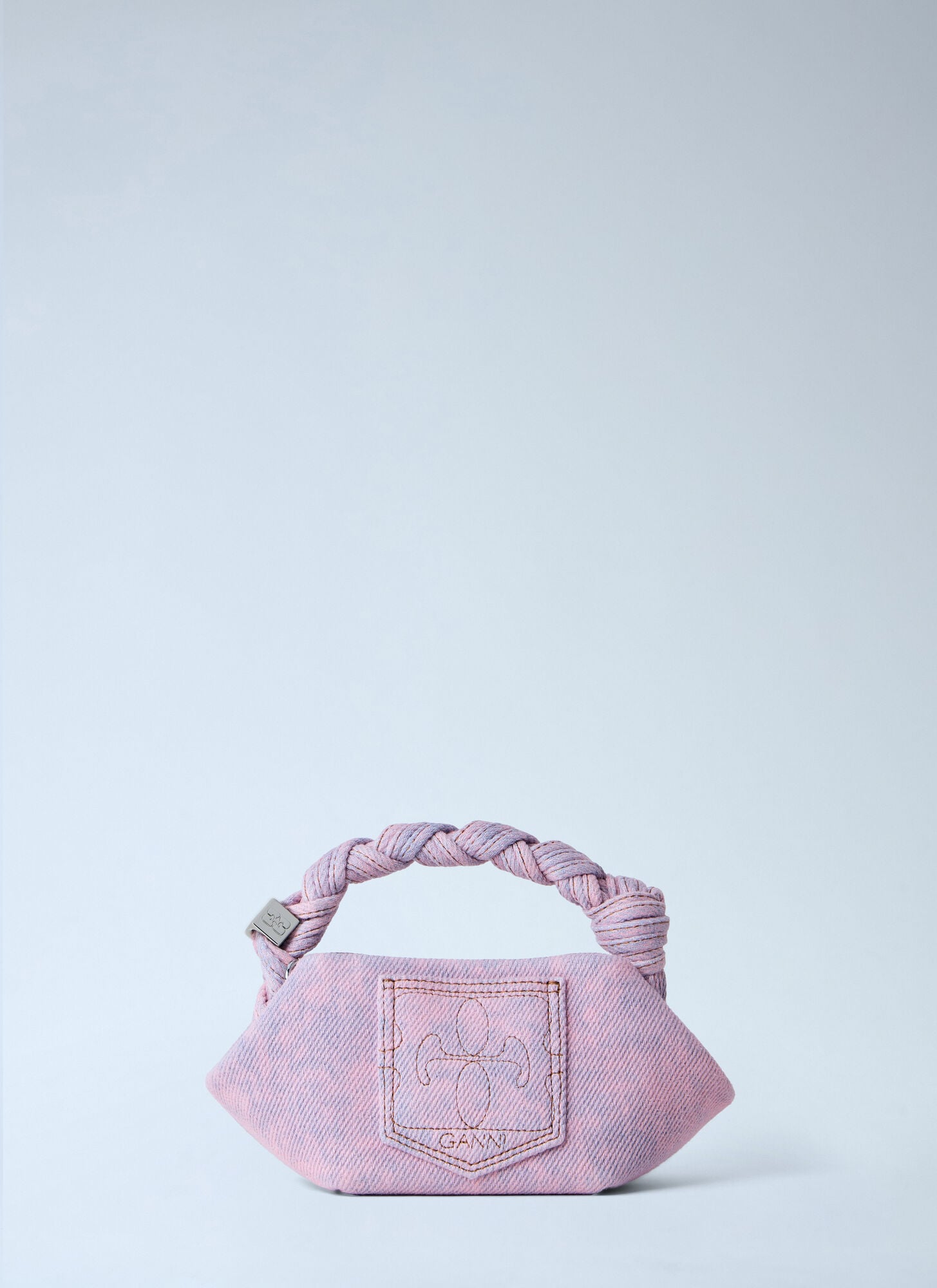  Ganni Ganni Bou Mini Denim Handbag - Frau Handtaschen Pink One Size 