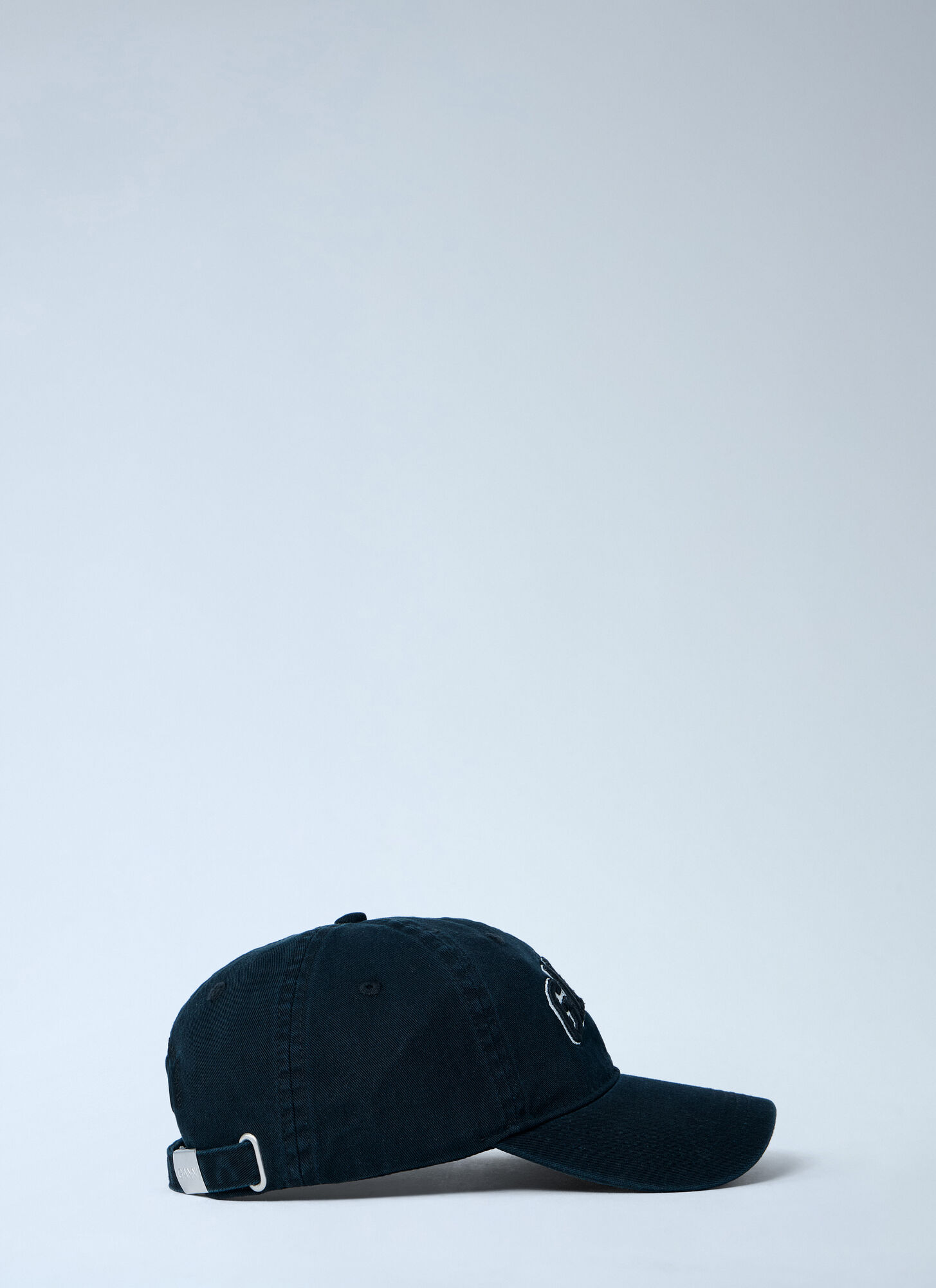  Ganni Ganni Logo Motif Baseball Cap - Frau Hats Black One Size 