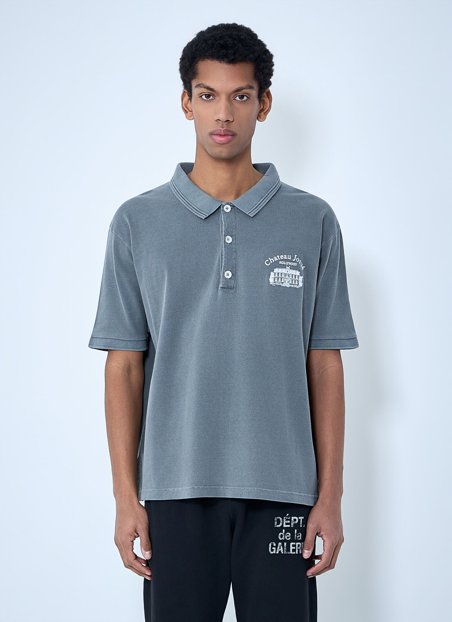 Gallery Dept. Uomo Grigio - Polo Ricamata - Tops - S - Immagine 2