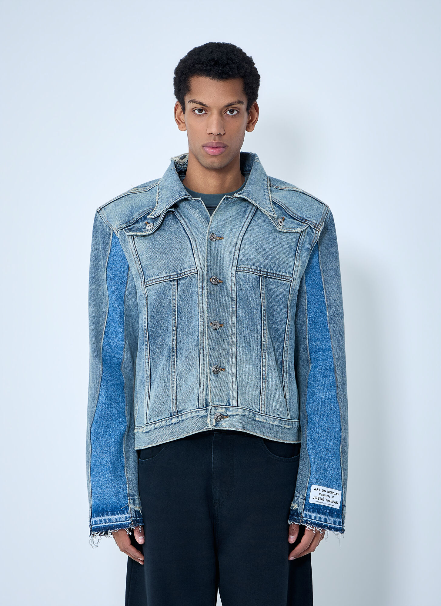 Gallery Dept. Panelled Denim Jacket - Man Jackets Blue Xl