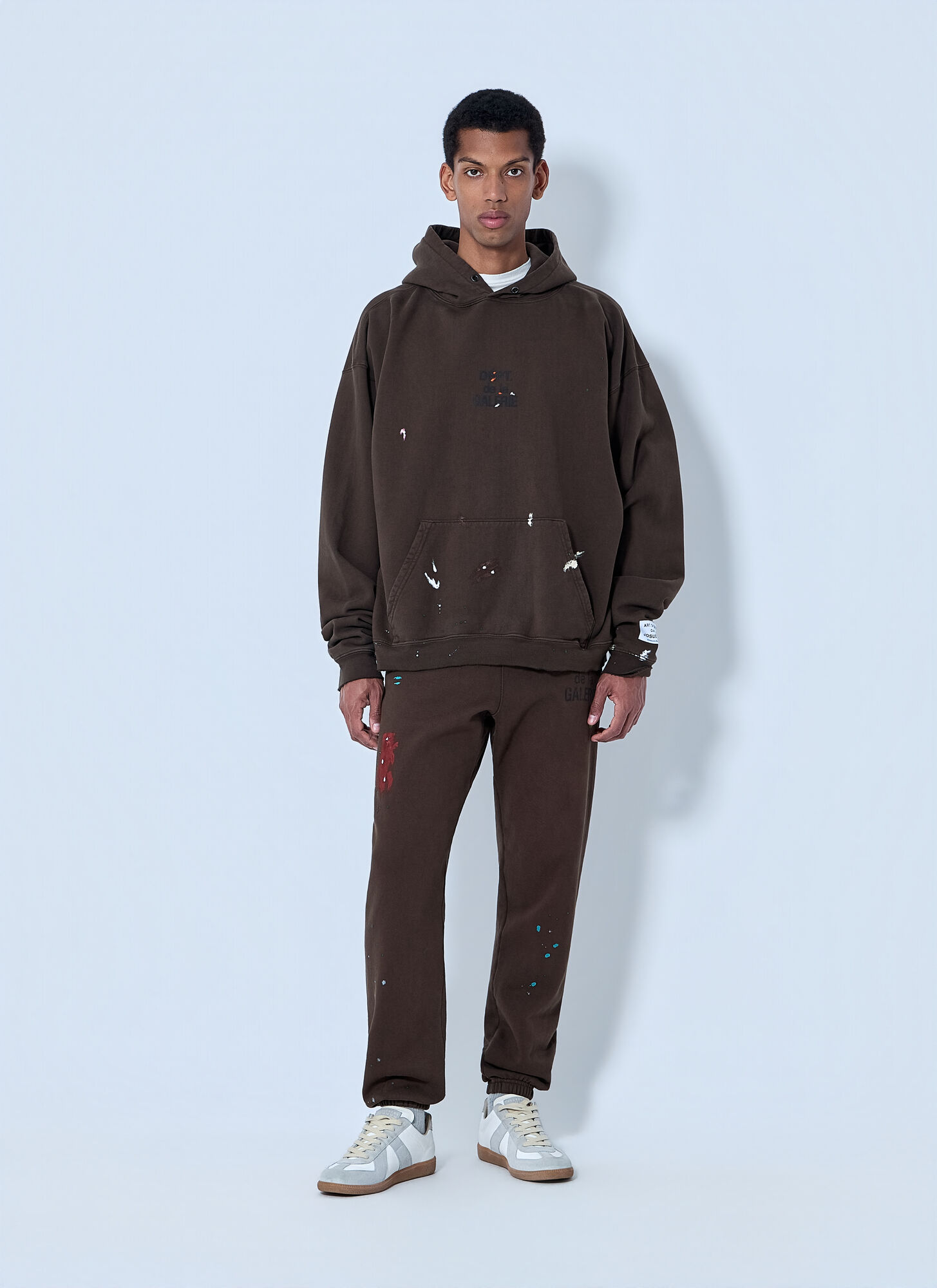  Gallery Dept. Gallery Dept. Abstract Print Hoodie - Mann Sweatshirts Brown S 