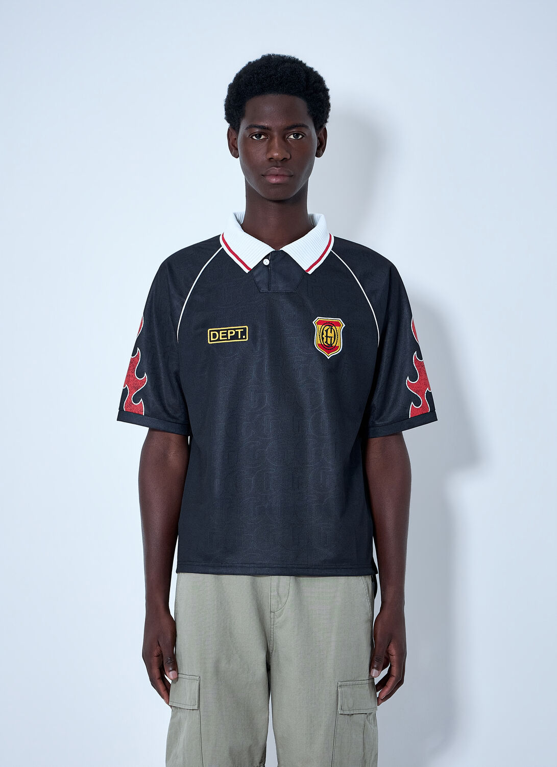 Gallery Dept. Embroidered Polo Shirt - Man T-shirts Black L