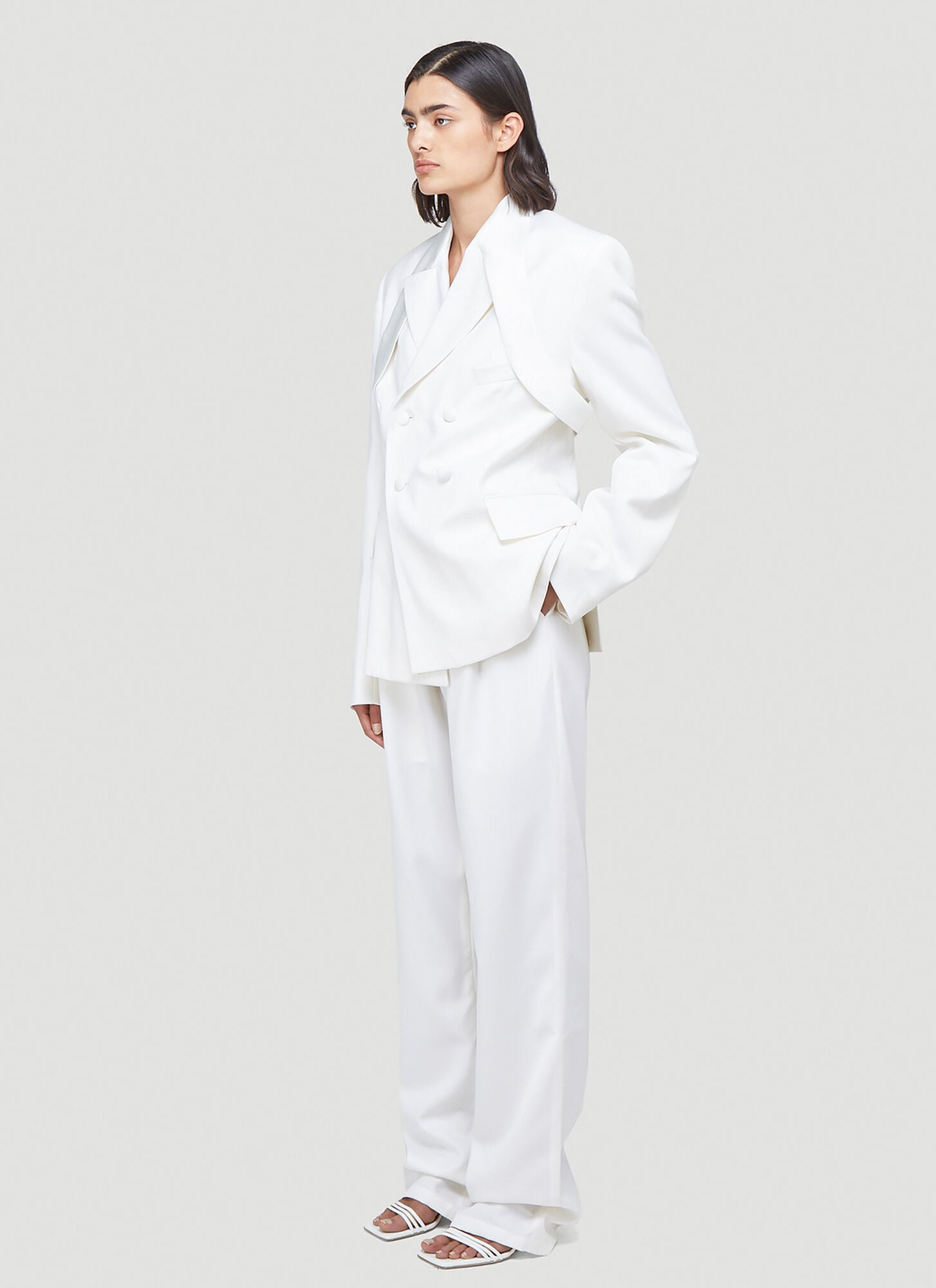  Gmbh Gmbh Straight-leg Pants - Frau Hosen White It - 42 