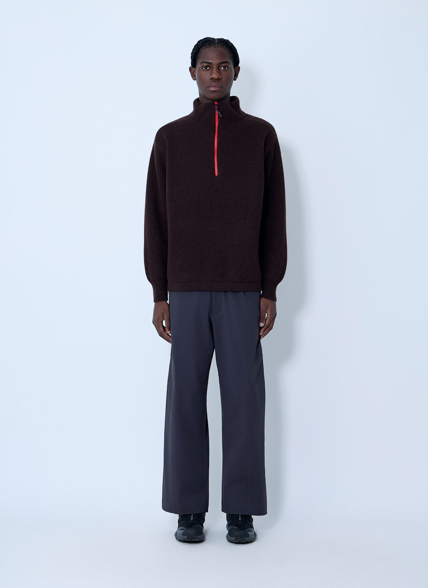  Gr10k Gr10k High Neck Sweater - Mann Sweatshirts Dark Brown S 